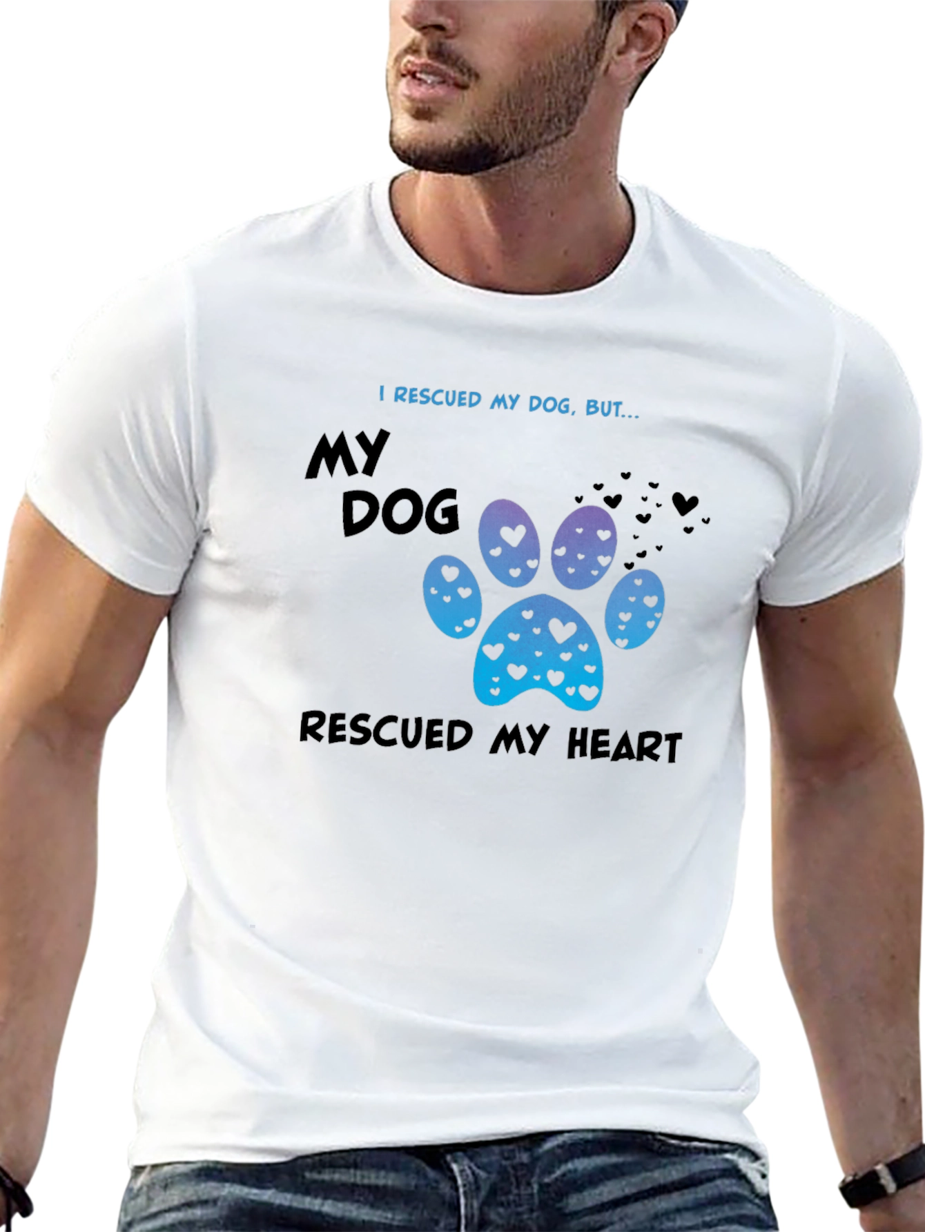 Rescued My Dog Rescued My Heart Tee