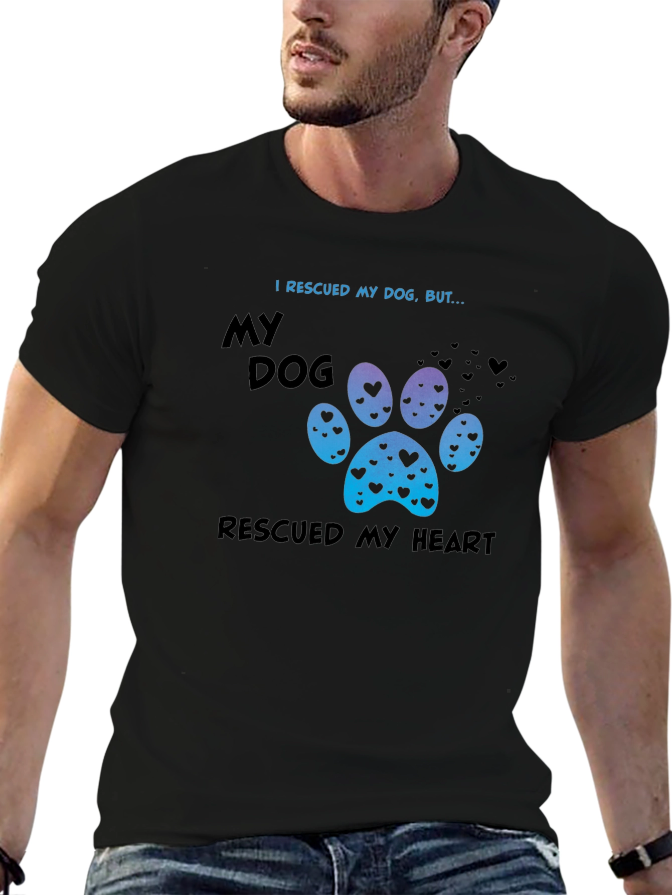 Rescued My Dog Rescued My Heart Tee