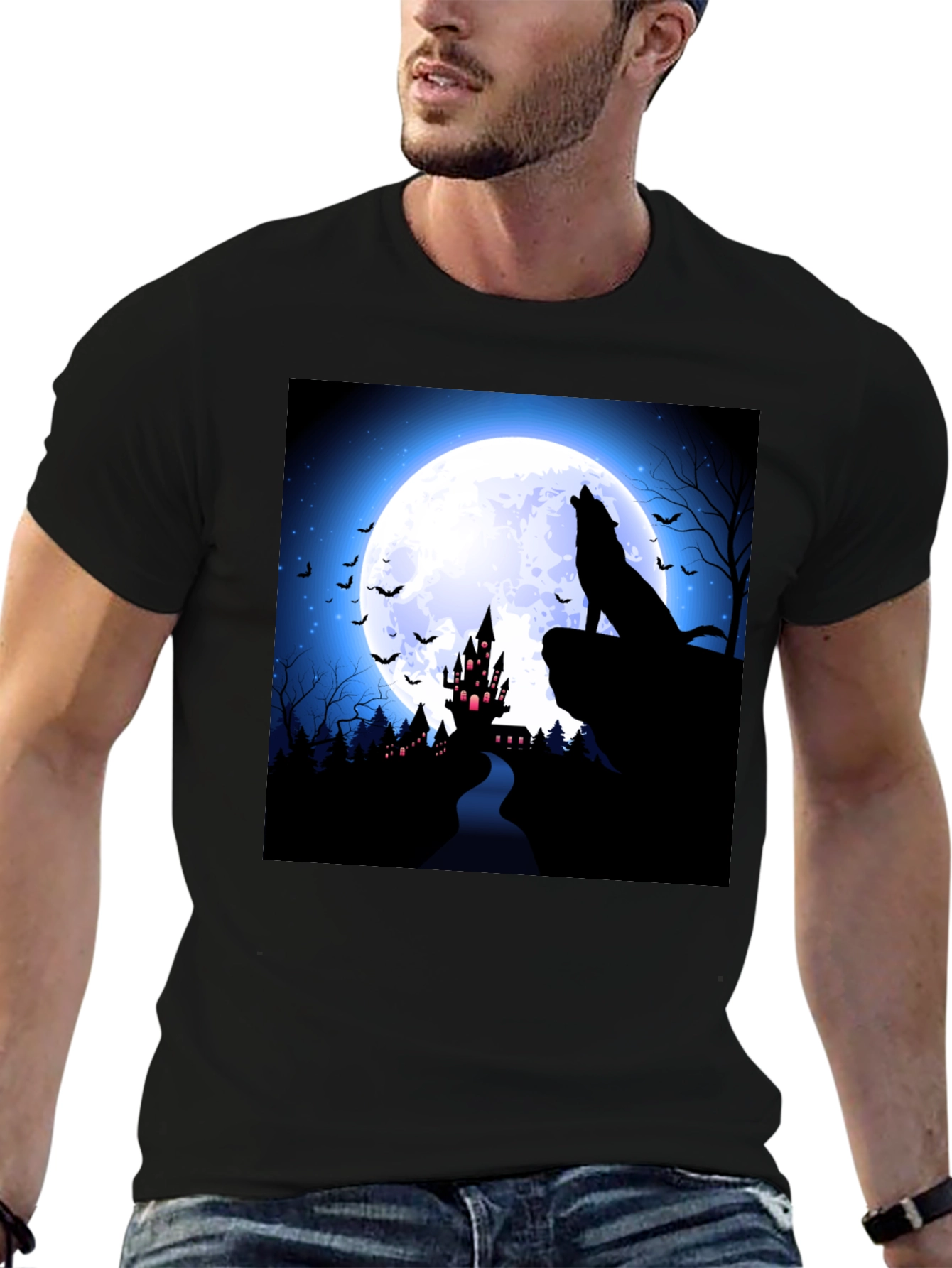 Halloween Wolf Moon T-Shirt