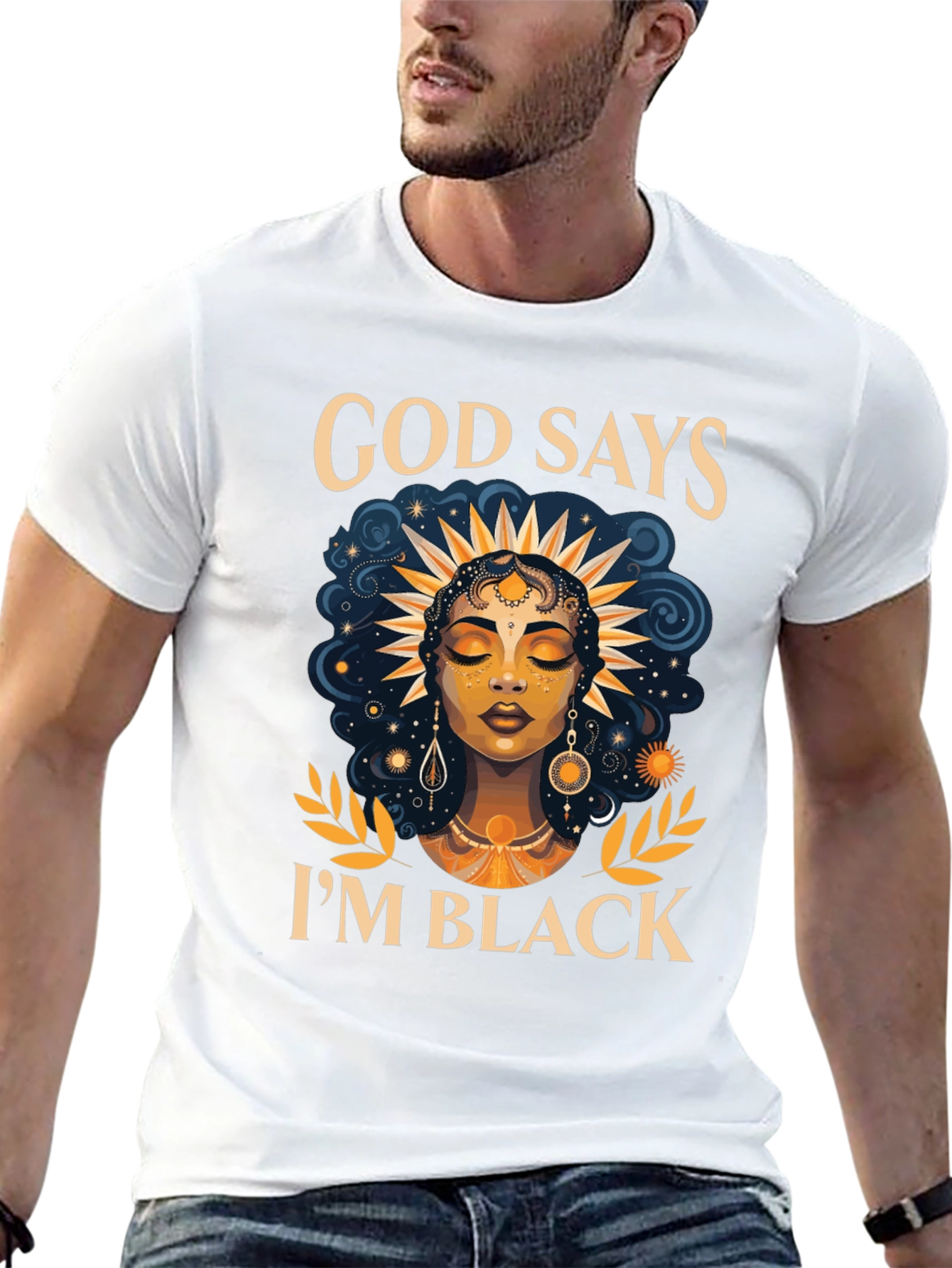 God Says Im Black T-Shirt - Unique Design