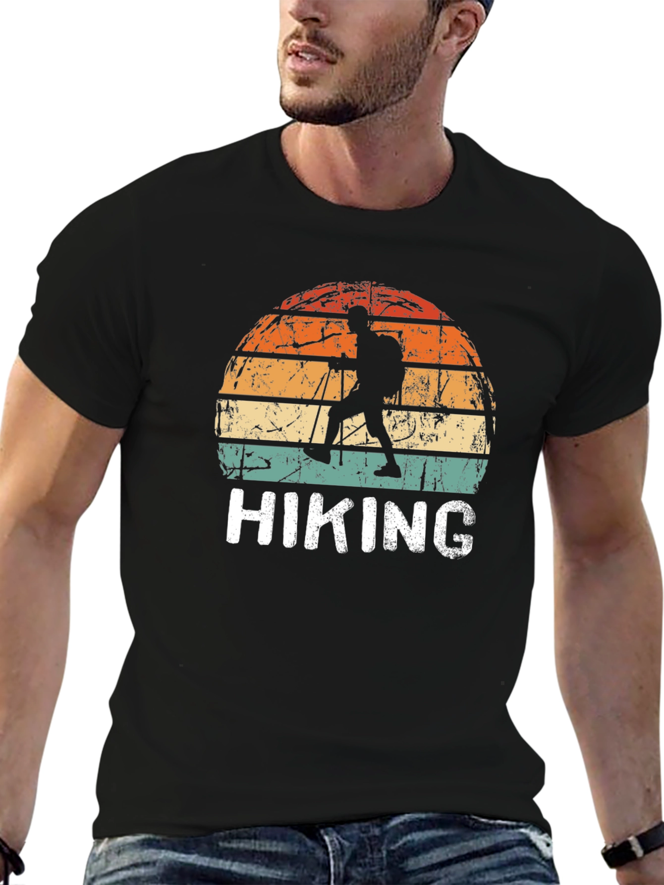 Retro Hiking T-Shirt - Outdoor Adventure Tee