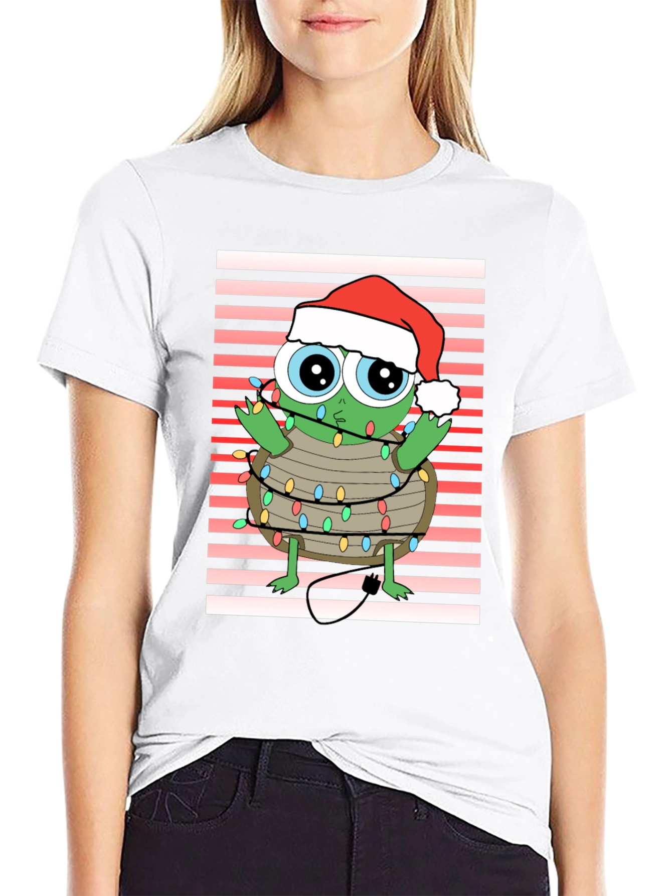 Festive Holiday Turtle Graphic Tee