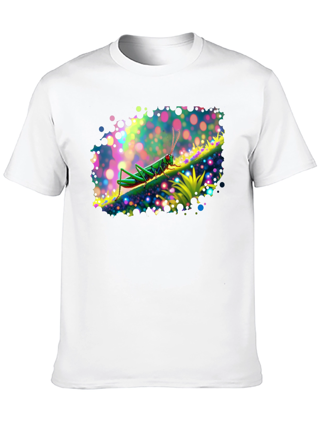 Grasshopper Graphic Tee - Vivid Insect Art
