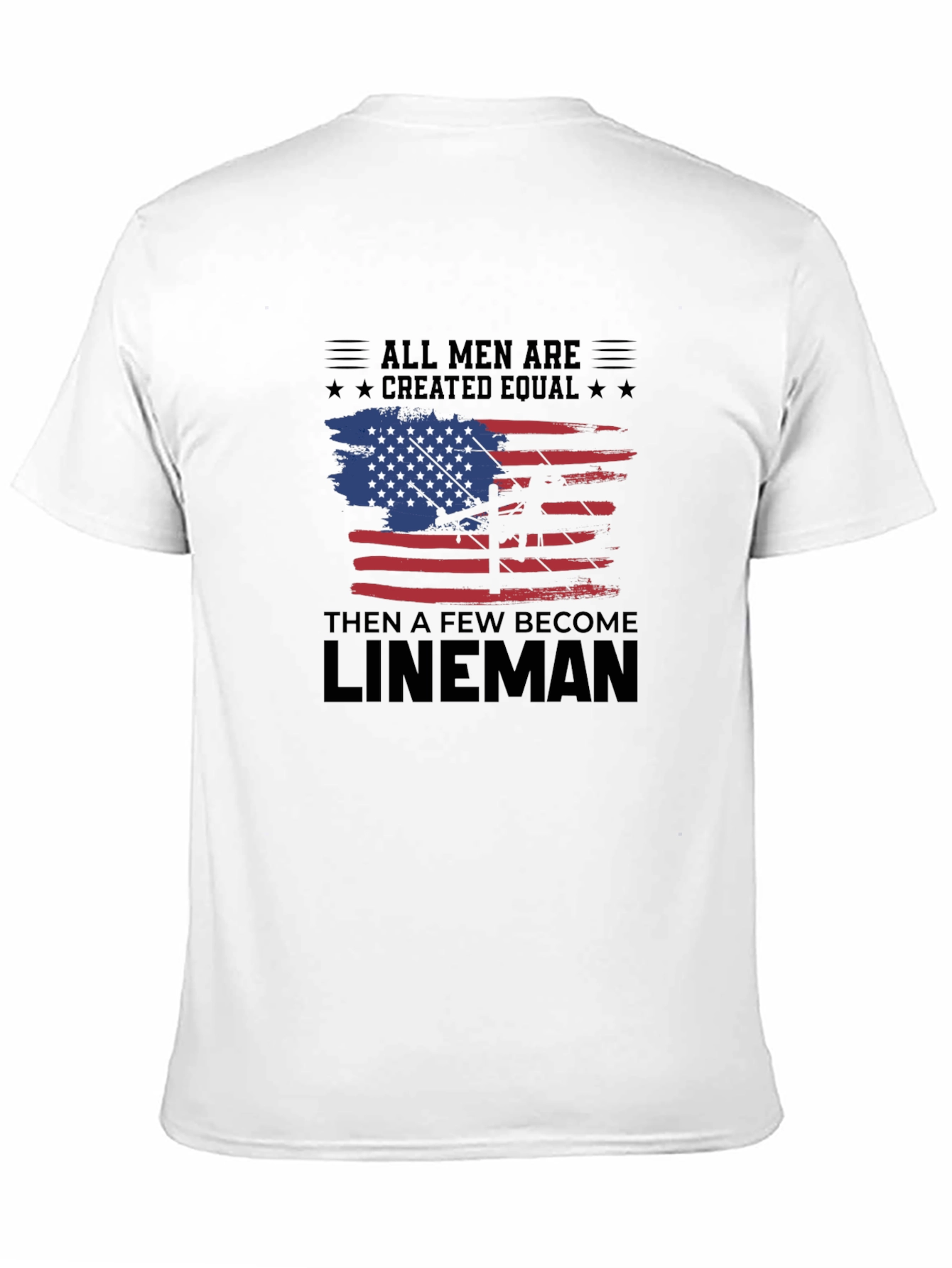 Lineman American Flag Graphic T-Shirt