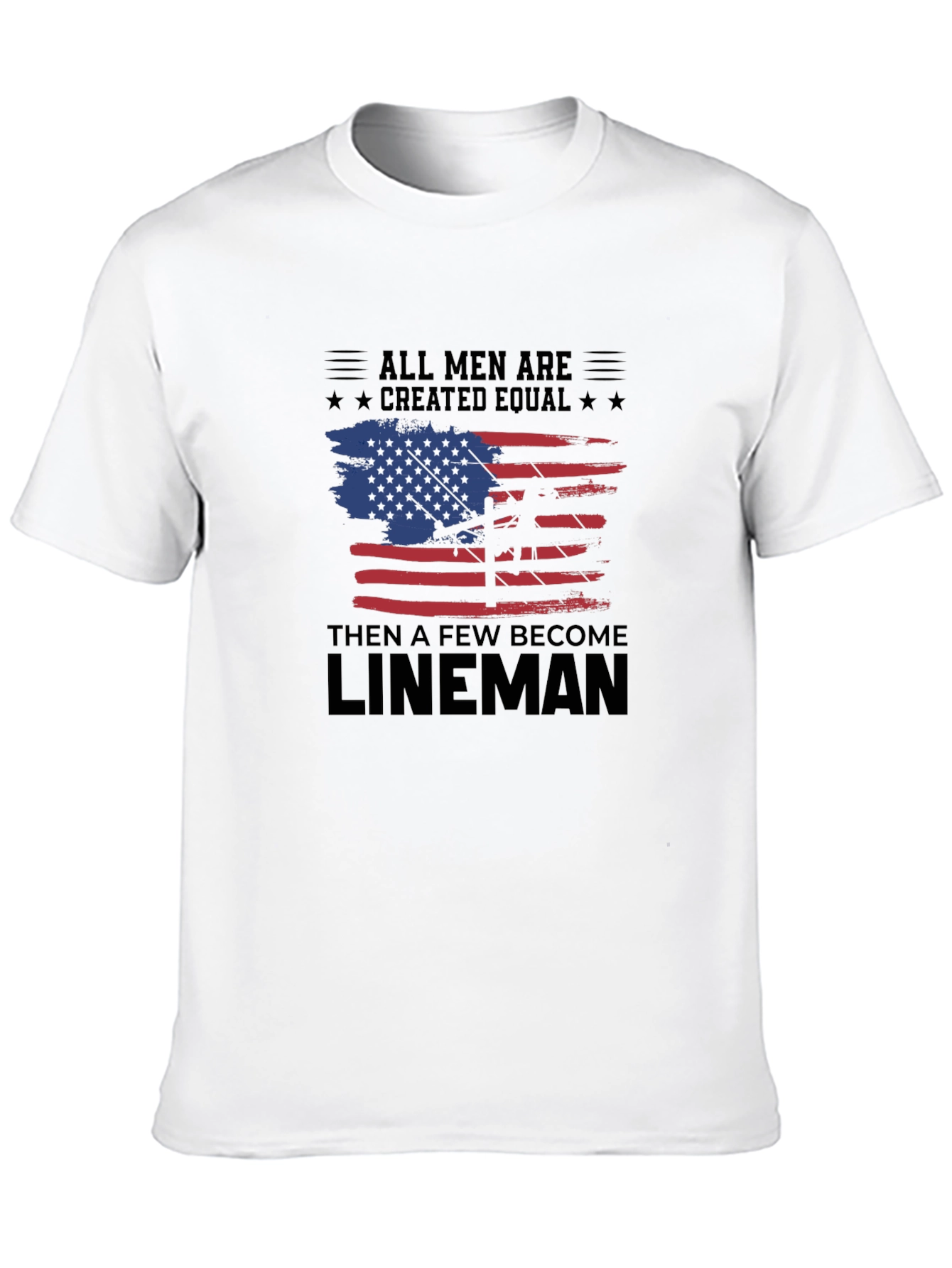 Lineman American Flag Graphic T-Shirt