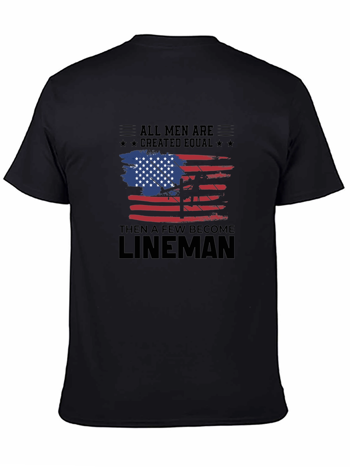 Lineman American Flag Graphic T-Shirt