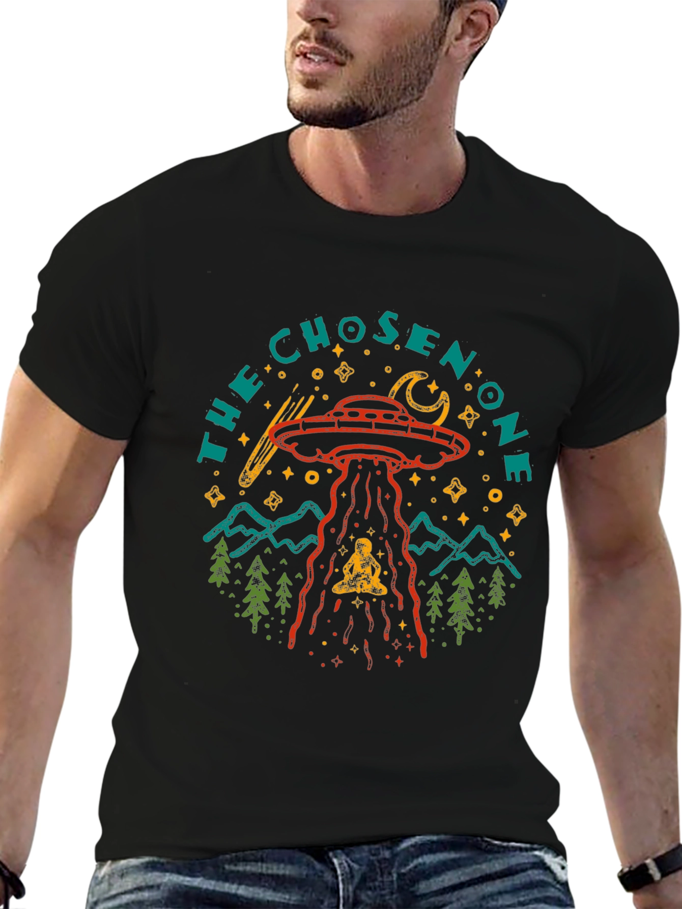 The Chosen One UFO Abduction Graphic T-Shirt