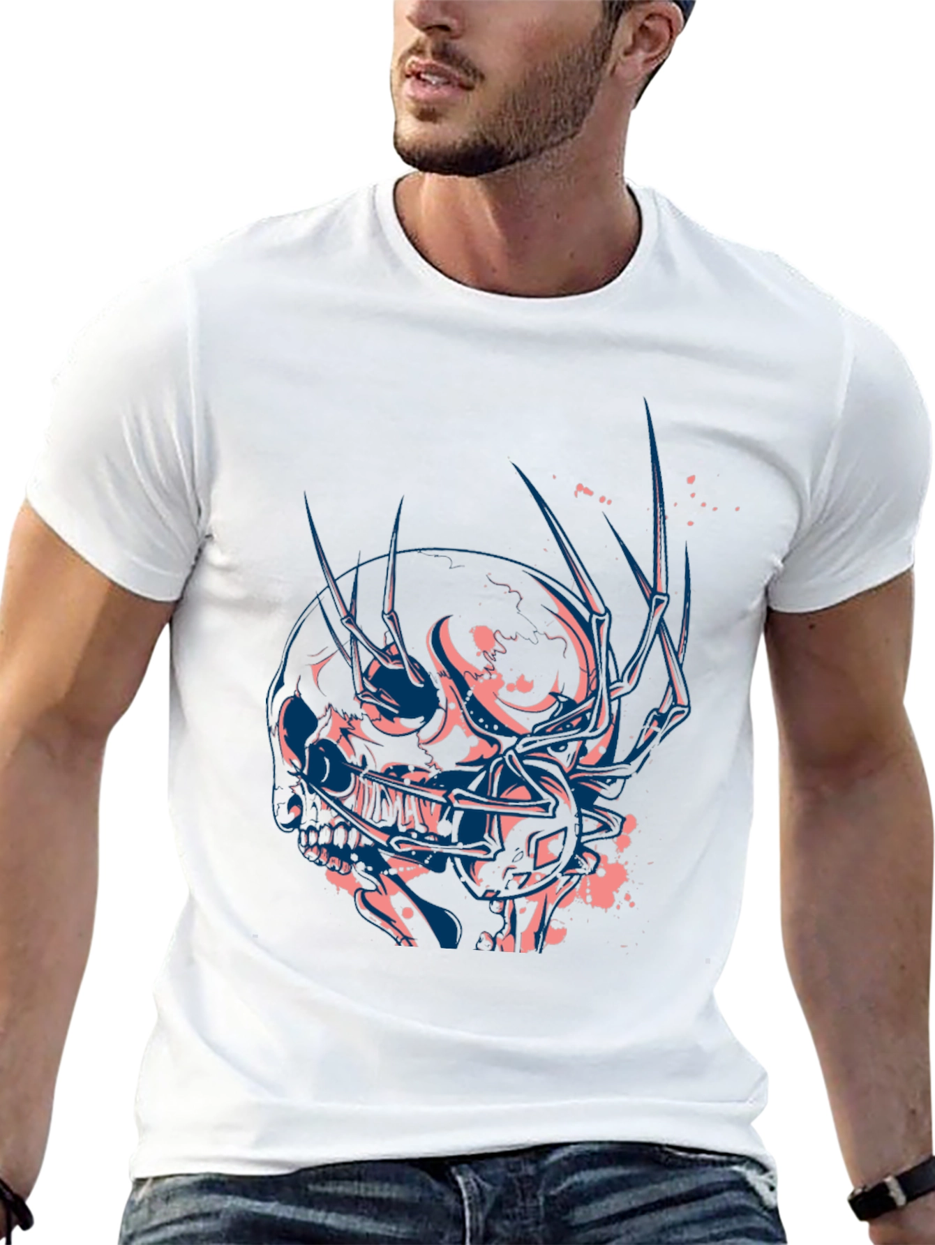 Skull Graphic Tee - Edgy Black T-Shirt