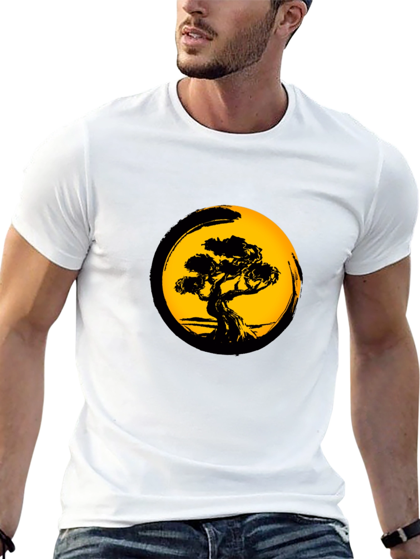 Bonsai Tree Graphic Black T-Shirt