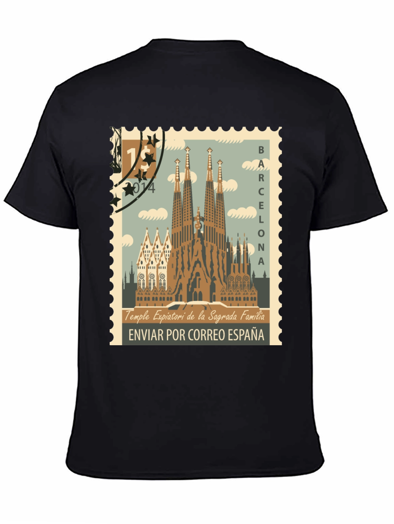 Barcelona Sagrada Familia Stamp T-Shirt