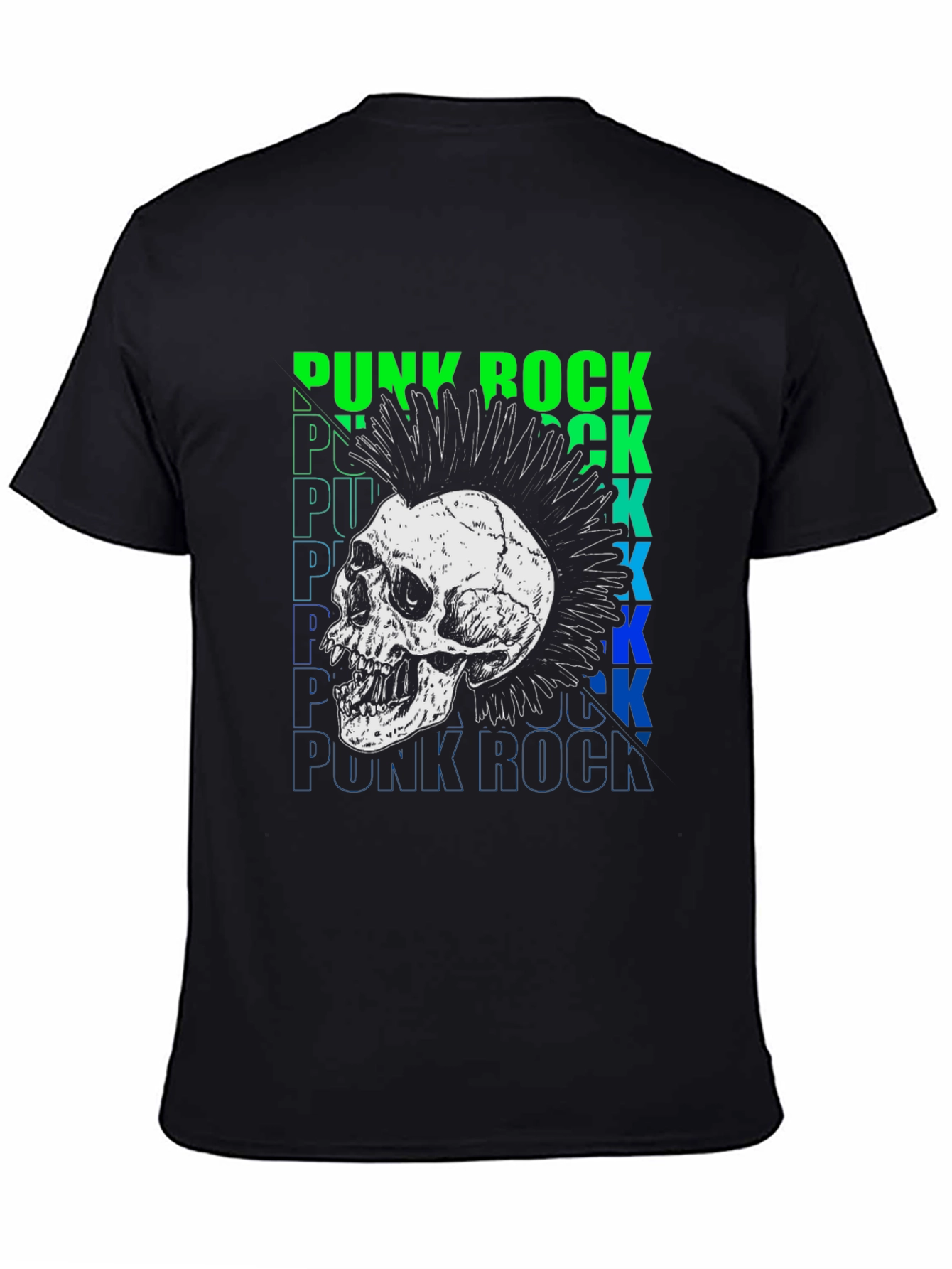 Punk Rock Skull Graphic T-Shirt - Edgy Style
