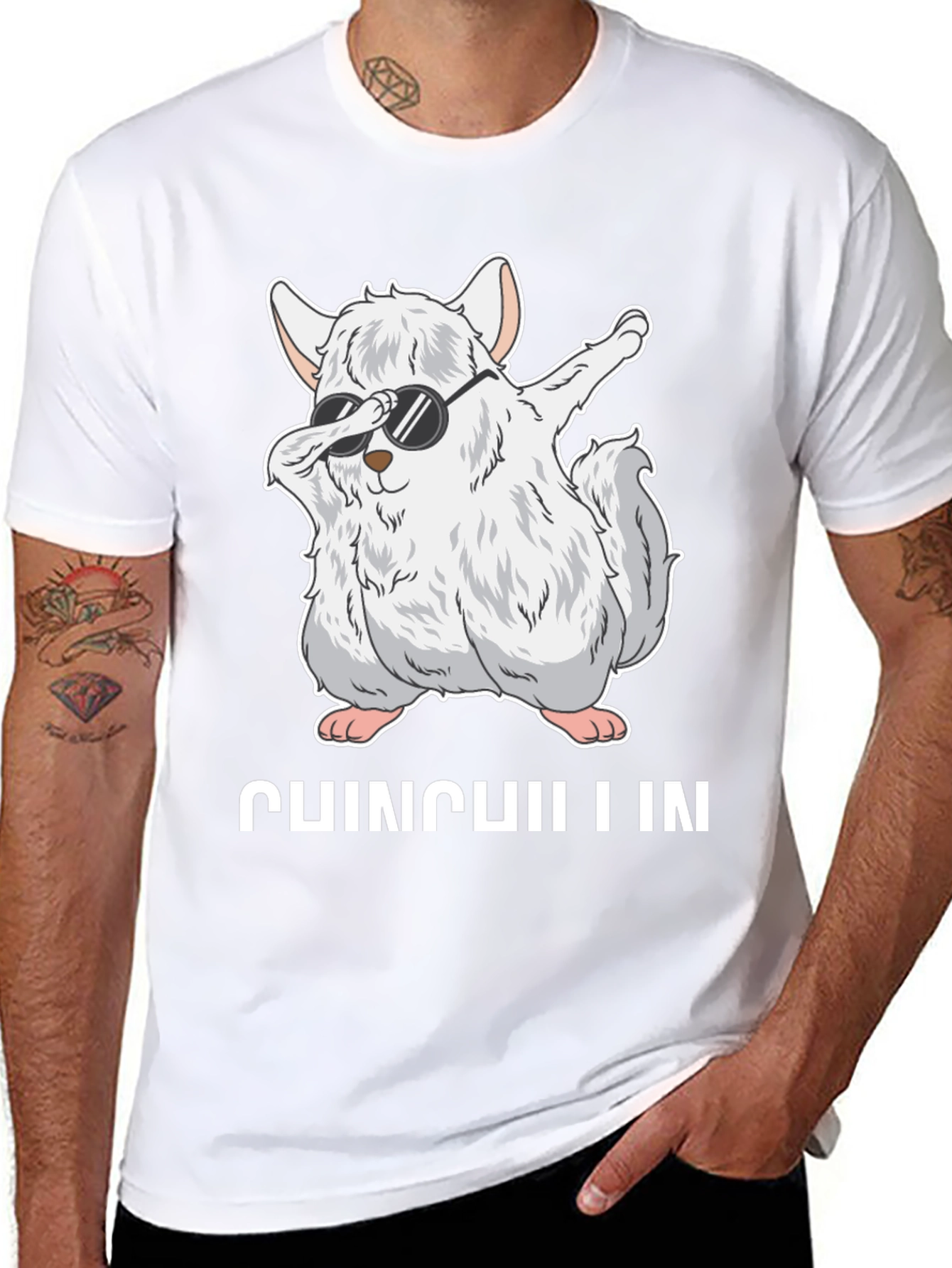 Chinchilla Dabbing T-Shirt - Funny Animal Tee