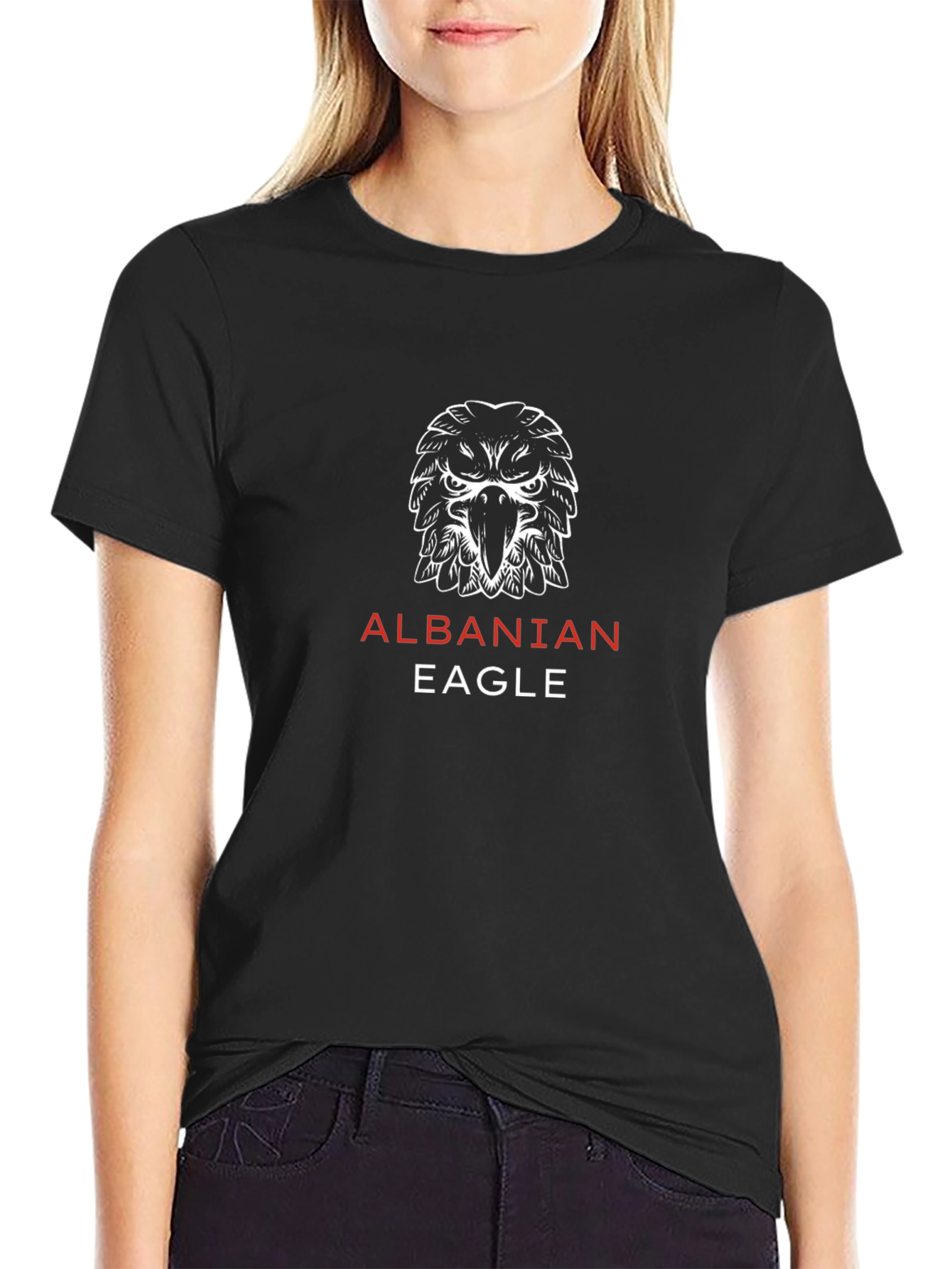 Albanian Eagle Graphic Tee - Black