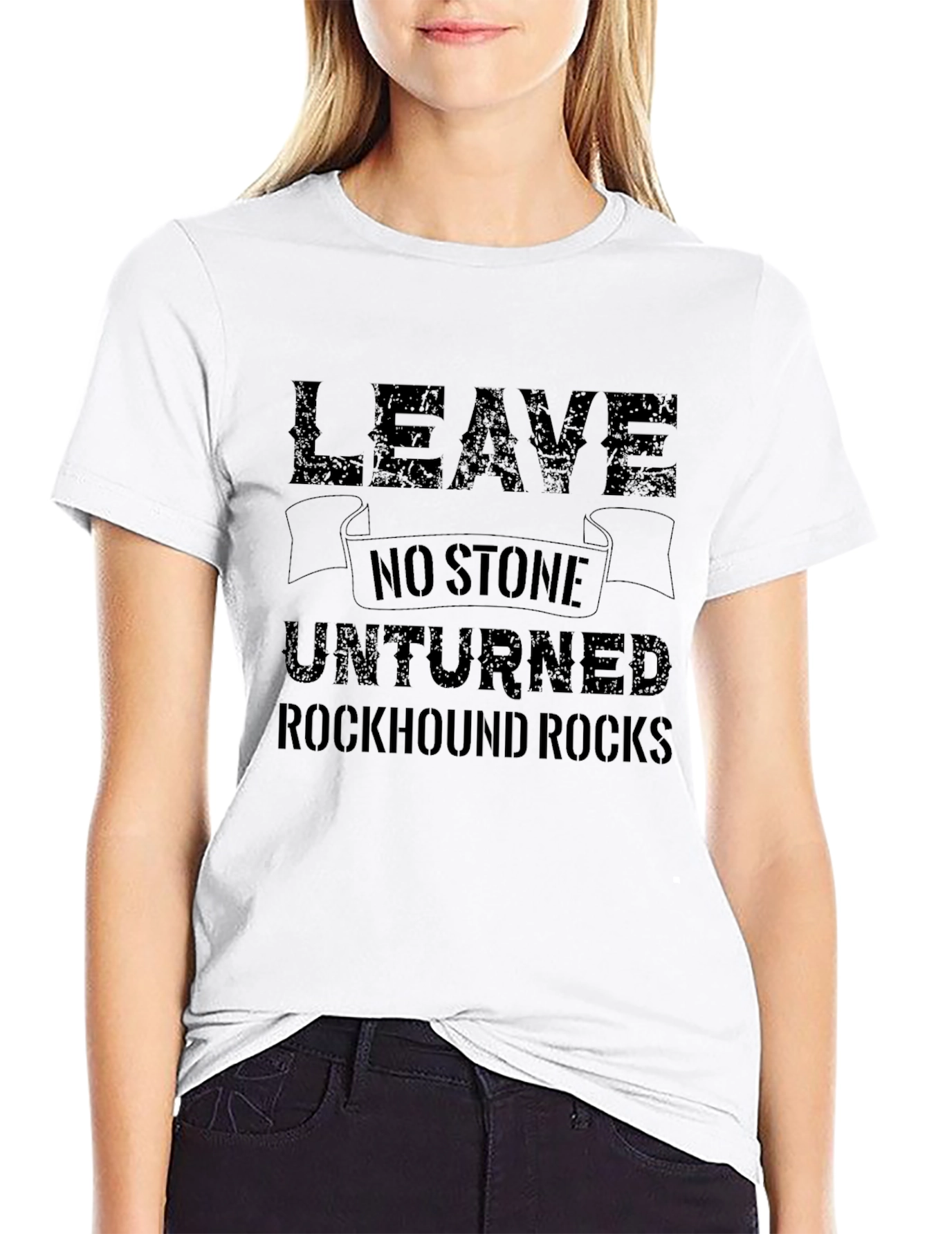 Leave No Stone Unturned Black T-Shirt