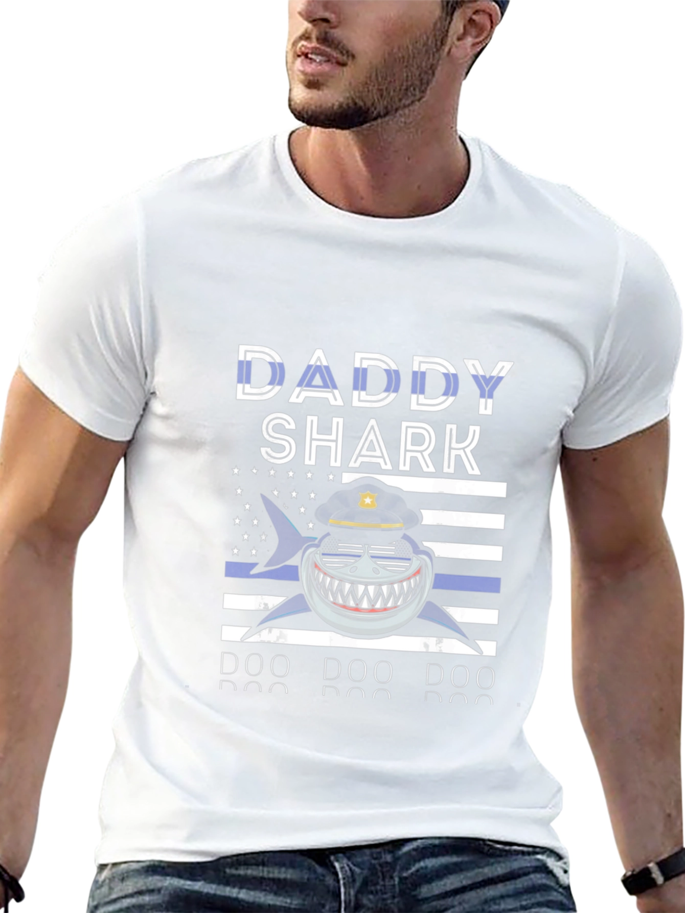 Daddy Shark Police T-Shirt