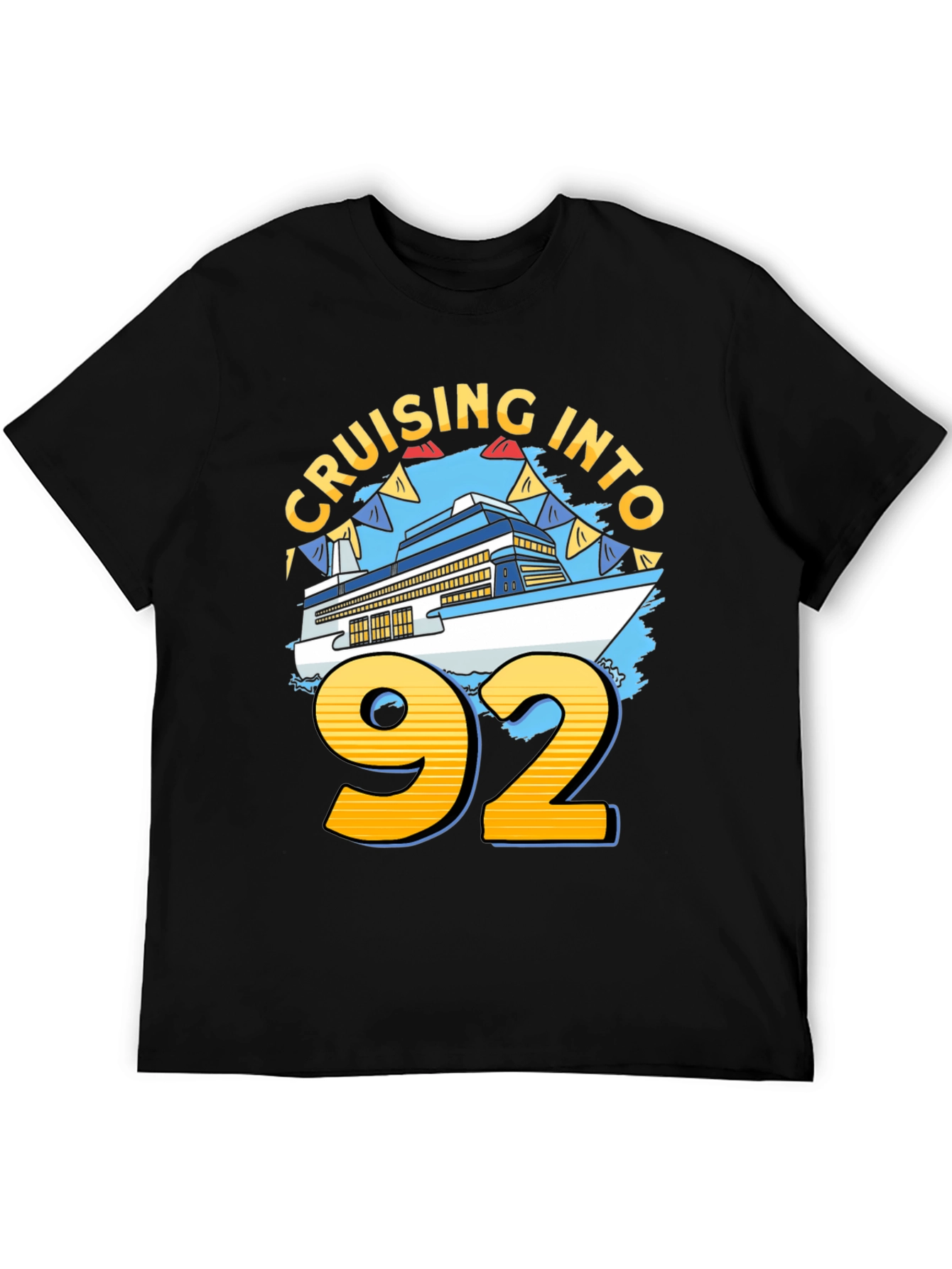 Cruising Into 92 Birthday Cruise Ship T-Shirt
