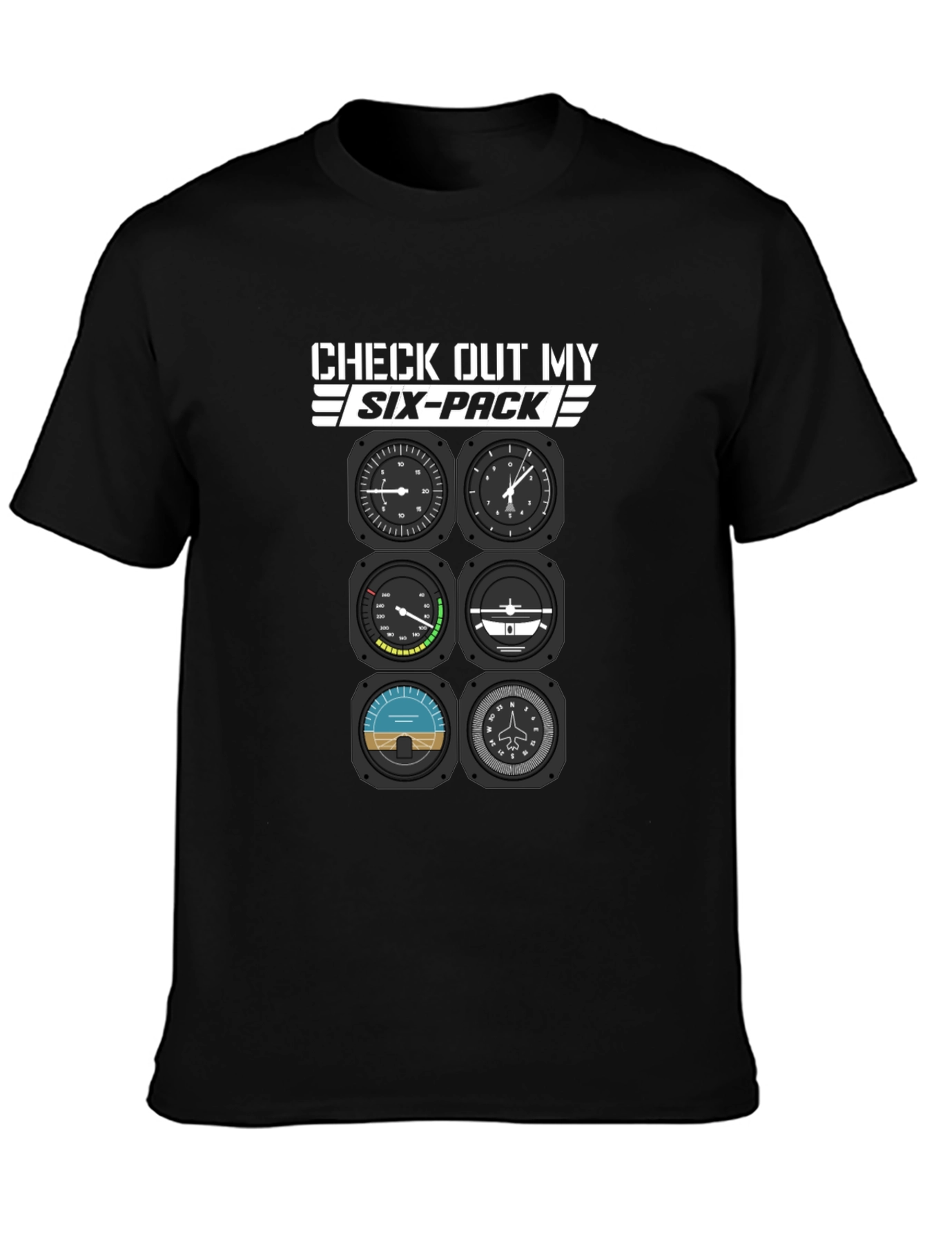 Pilot Six-Pack T-Shirt - Aviation Humor