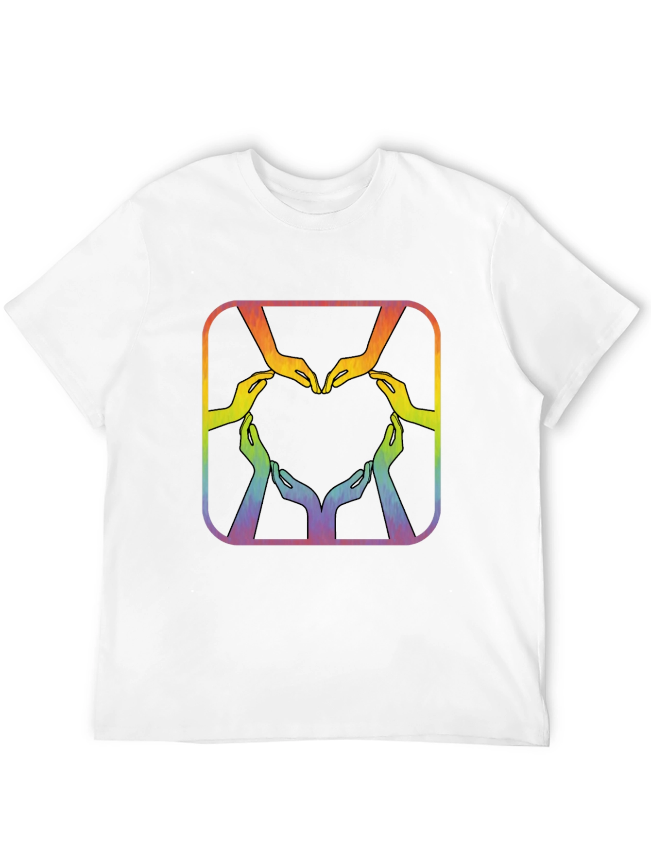Rainbow Hands Heart Graphic Tee