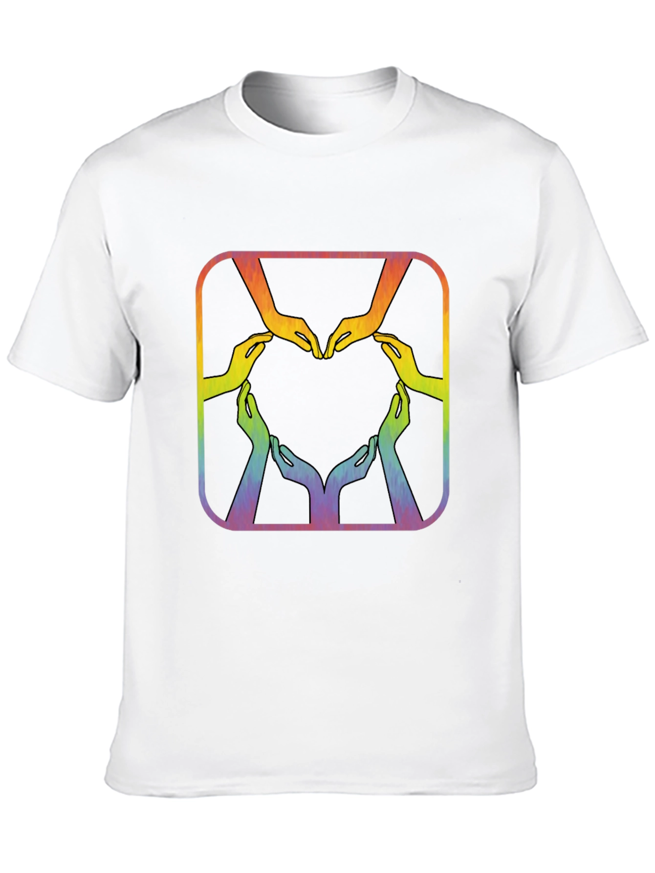 Rainbow Hands Heart Graphic Tee