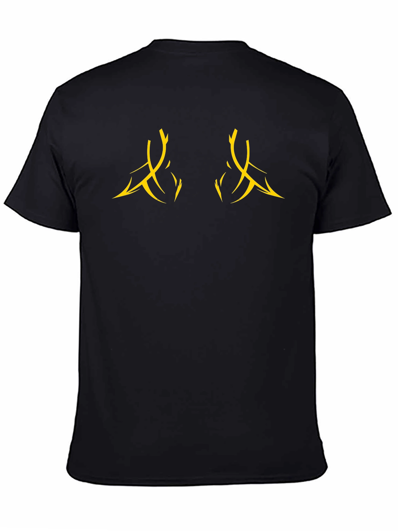 Black Graphic Tee with Abstract Design