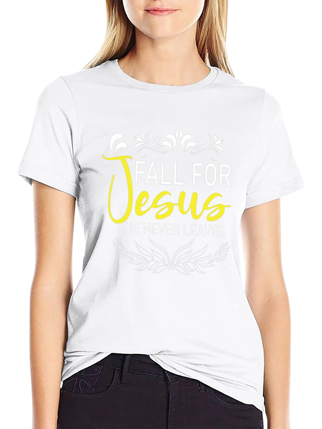 Fall for Jesus Graphic Tee - Black