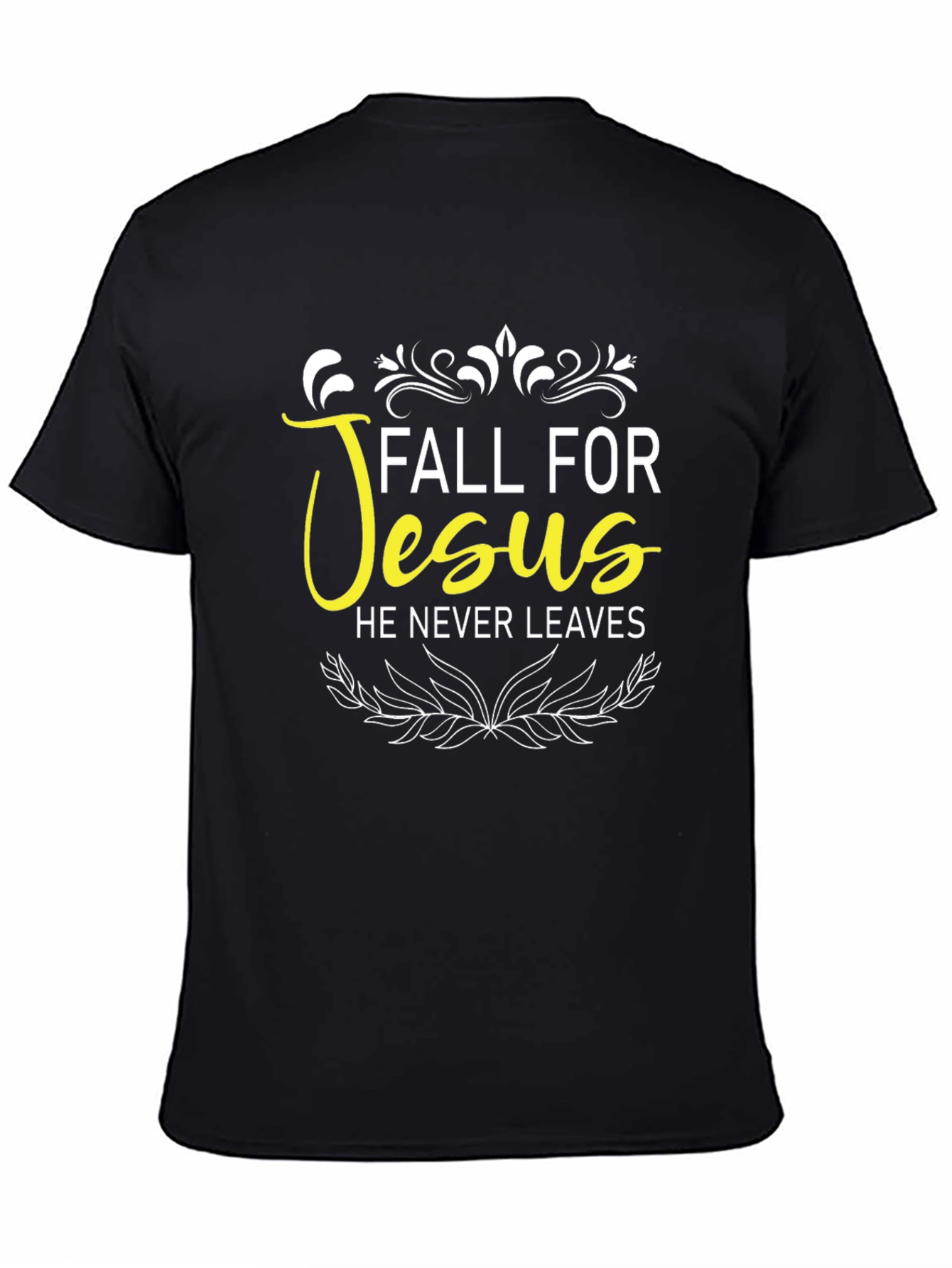 Fall for Jesus Graphic Tee - Black