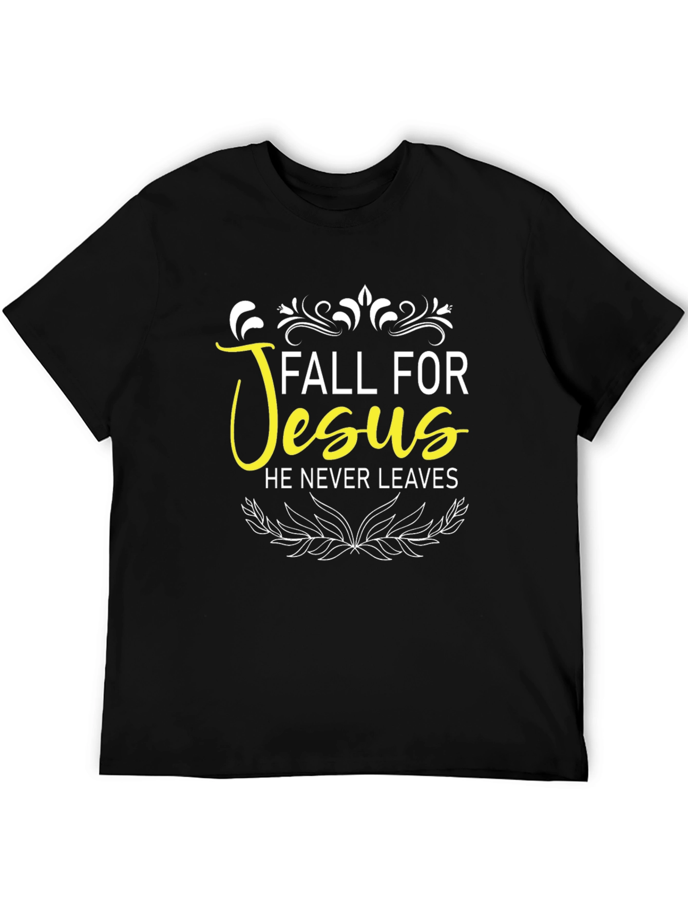 Fall for Jesus Graphic Tee - Black