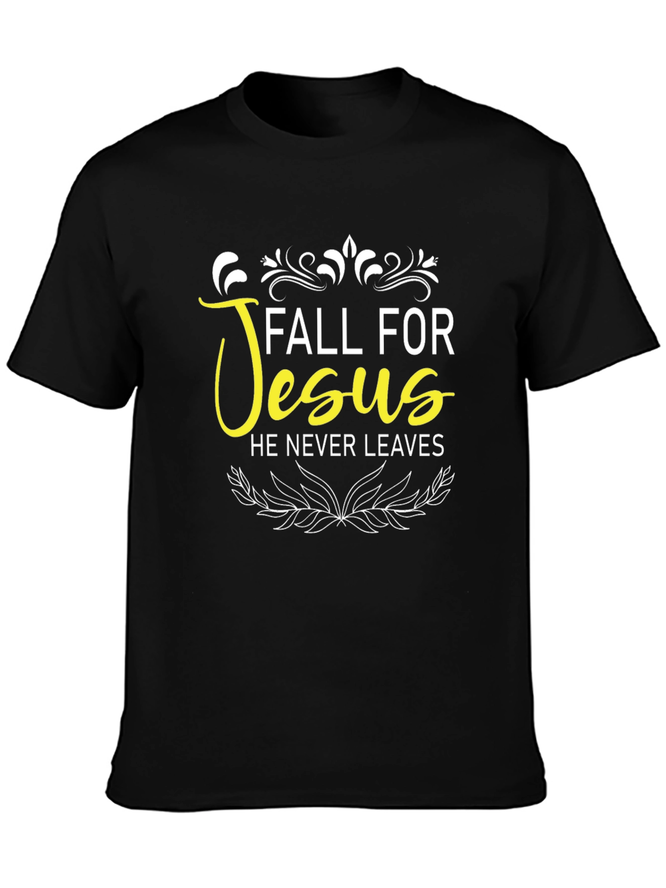 Fall for Jesus Graphic Tee - Black