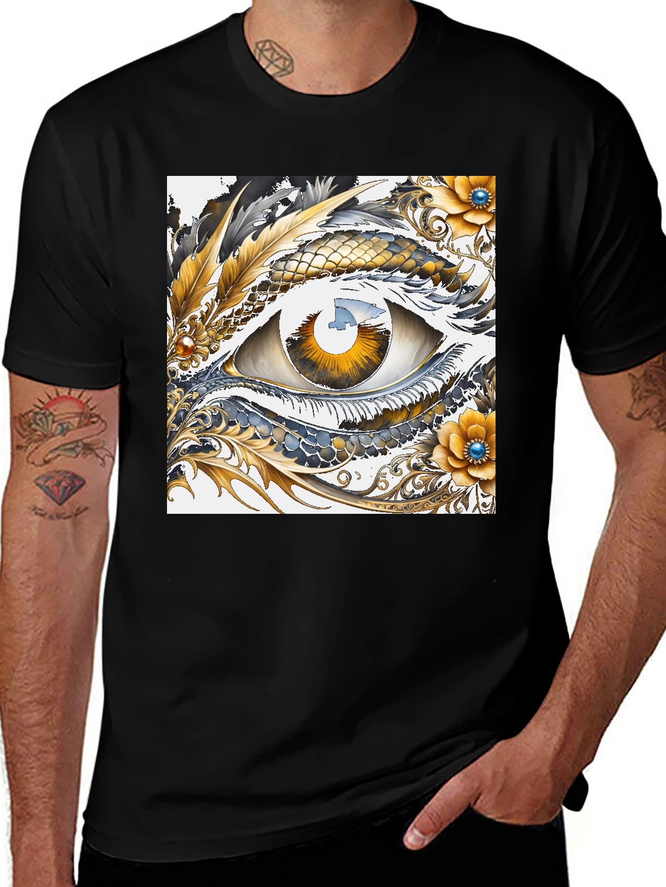 Eye Design Graphic Tee - Unique Art Shirt