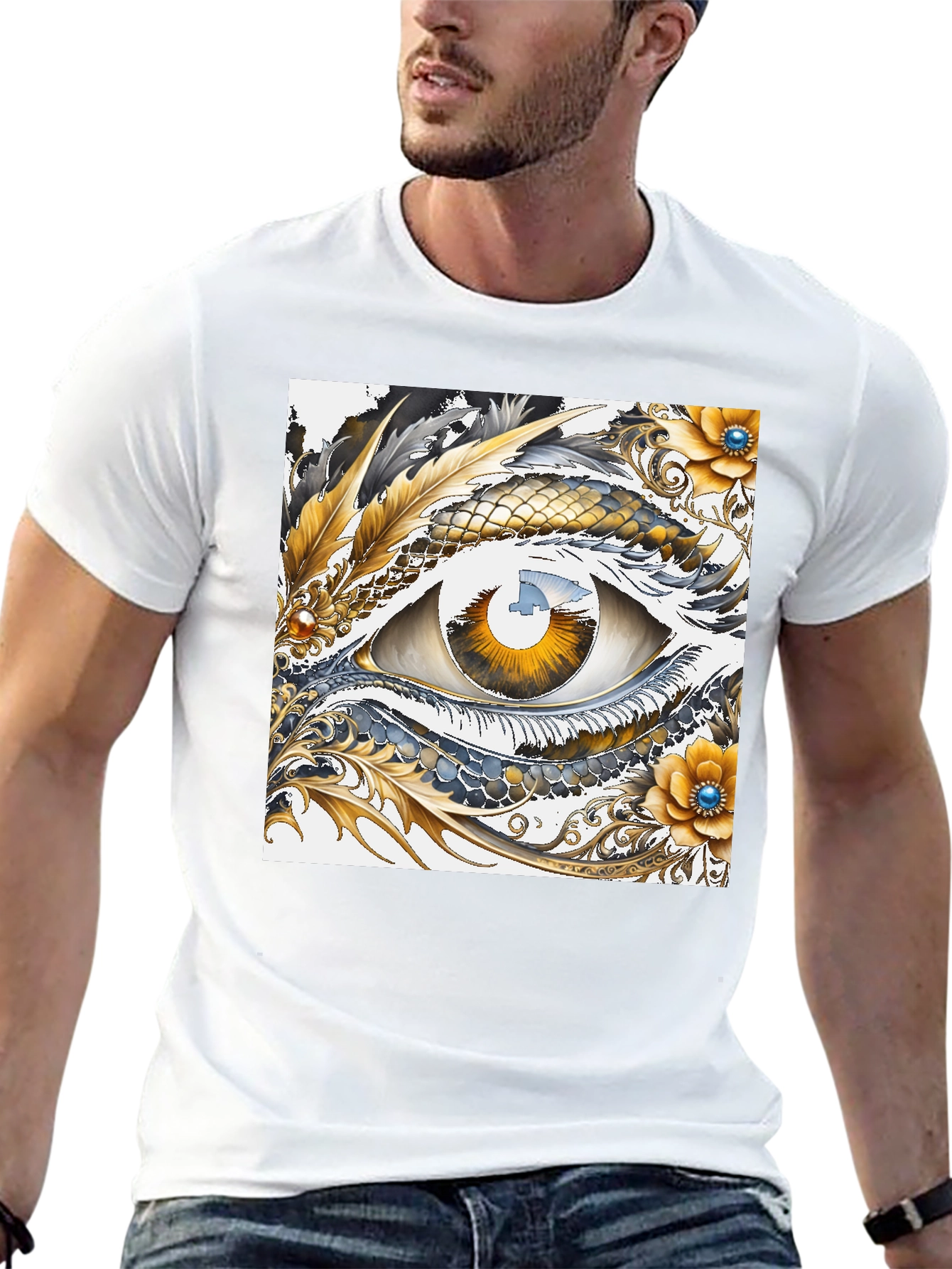 Eye Design Graphic Tee - Unique Art Shirt