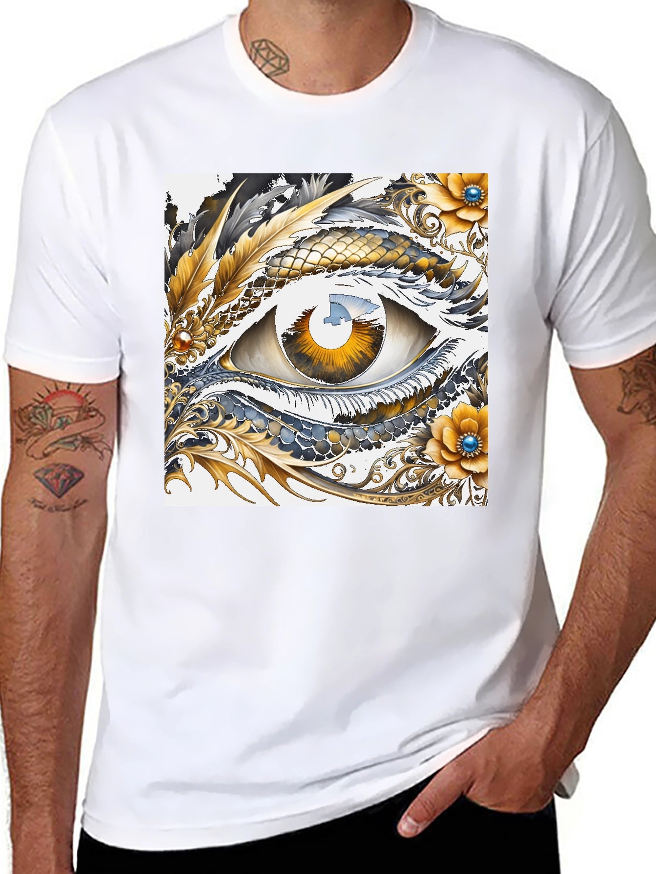 Eye Design Graphic Tee - Unique Art Shirt