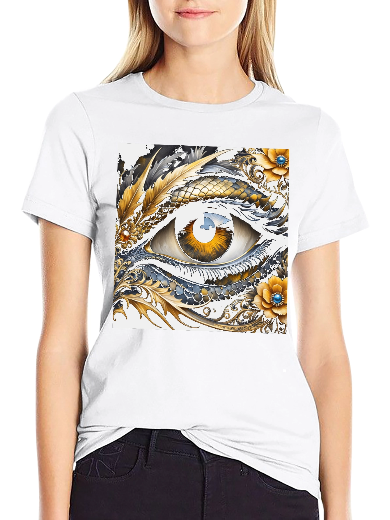 Eye Design Graphic Tee - Unique Art Shirt