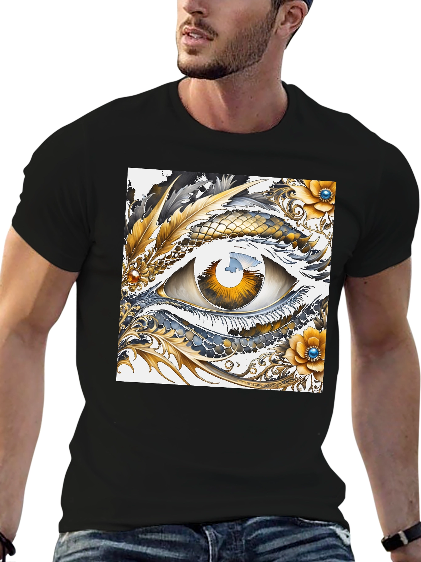 Eye Design Graphic Tee - Unique Art Shirt