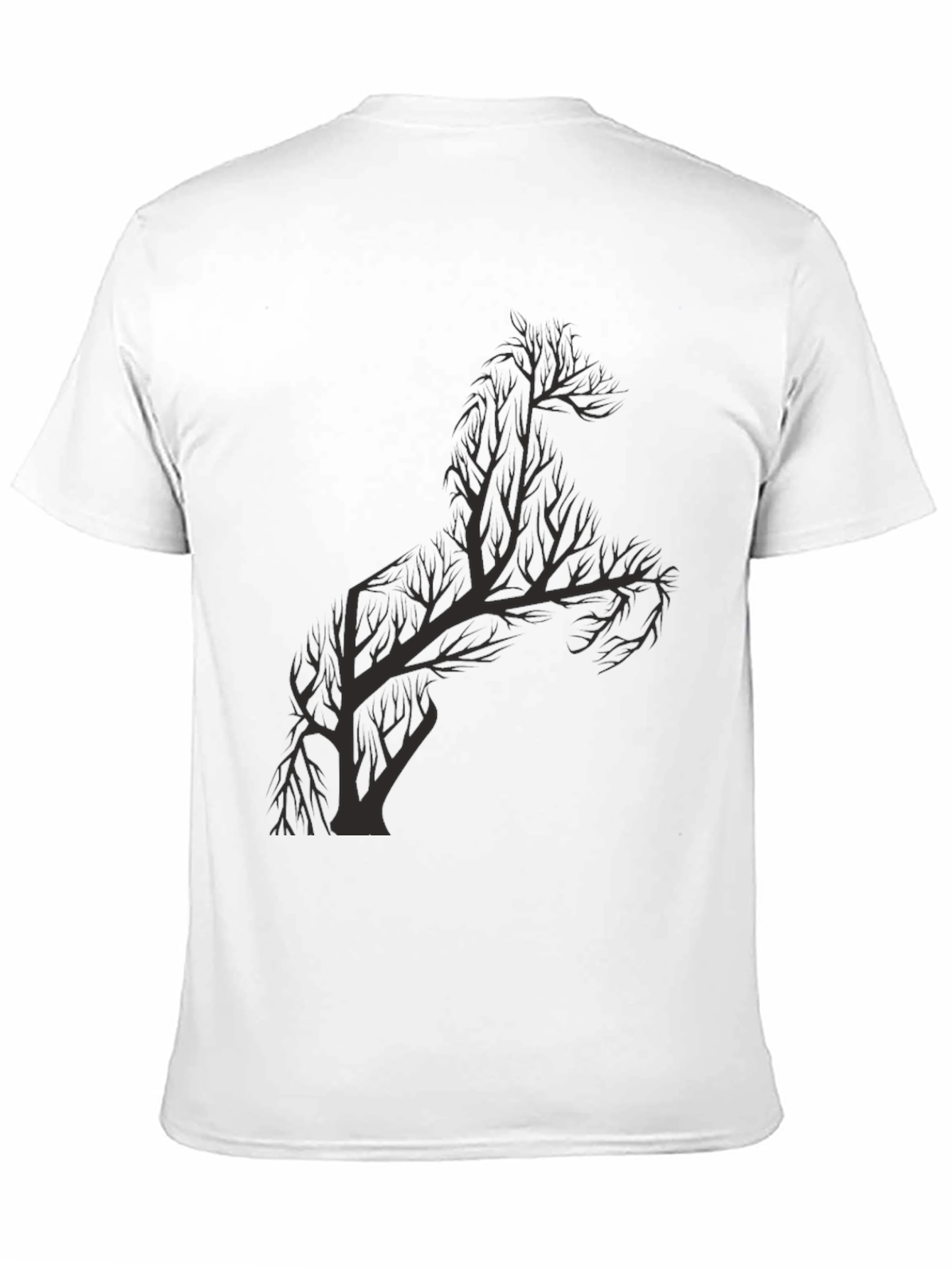 Tree Horse Graphic Tee - Mens Black T-Shirt