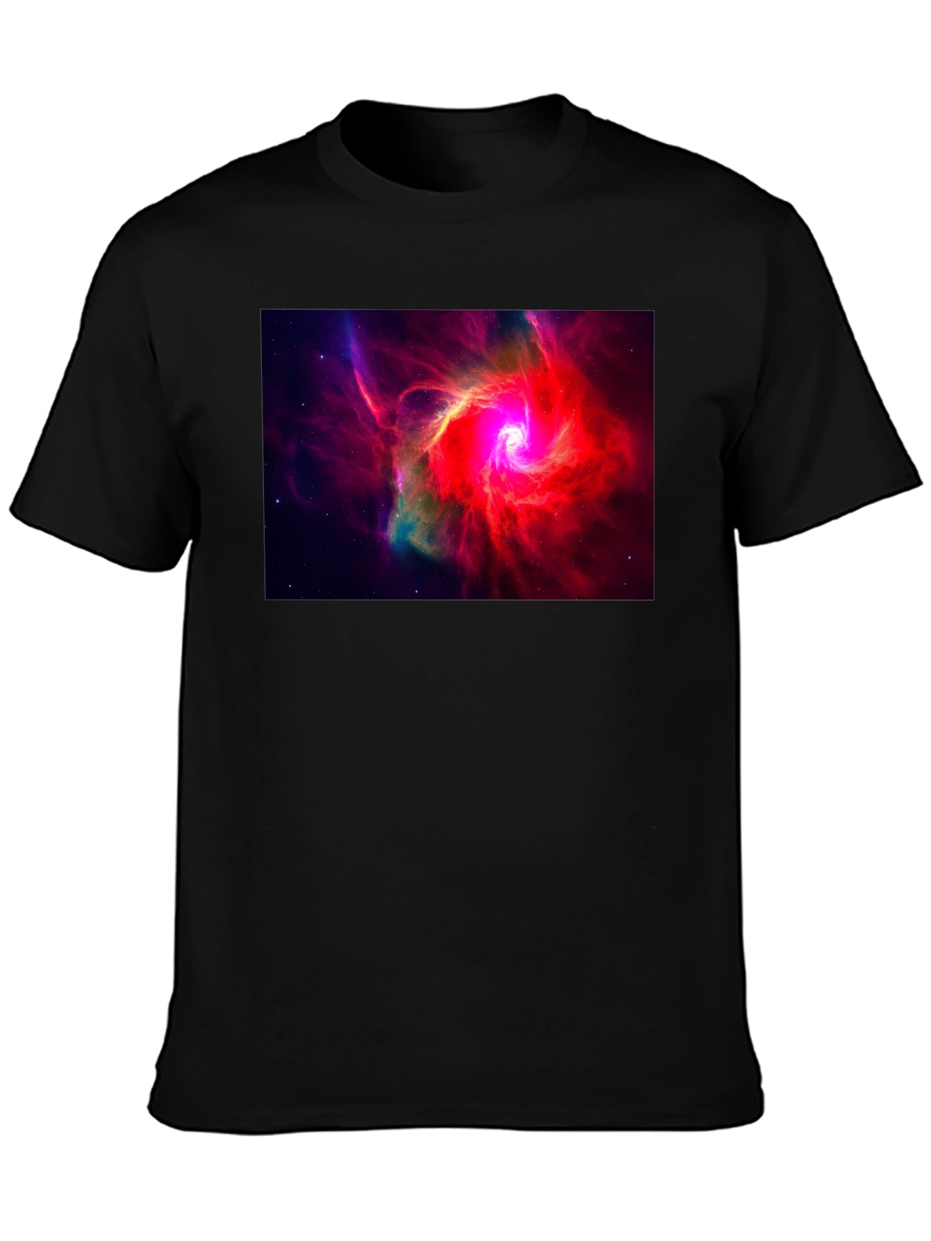 Nebula Graphic Black T-Shirt - Space Art Tee