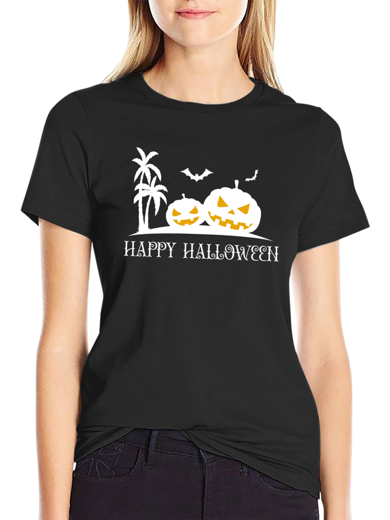 Halloween Palm Tree Pumpkin T-Shirt