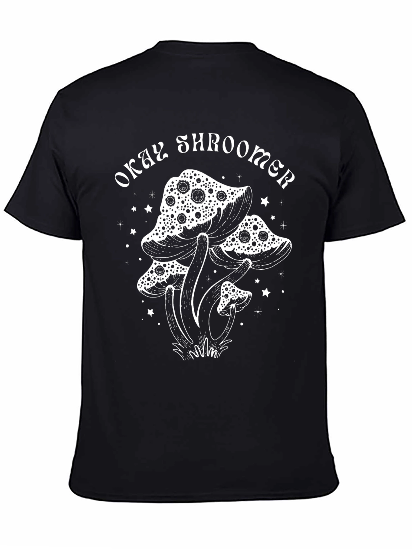 Okay Shroomer Graphic Tee - Black Cotton T-Shirt
