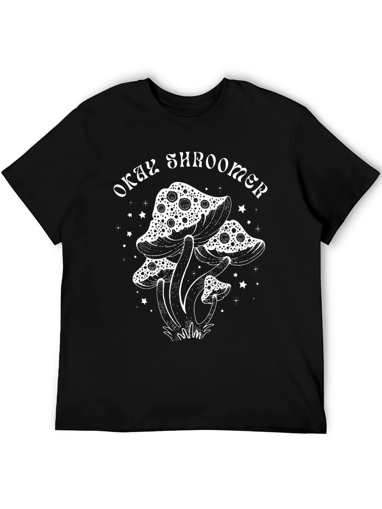 Okay Shroomer Graphic Tee - Black Cotton T-Shirt