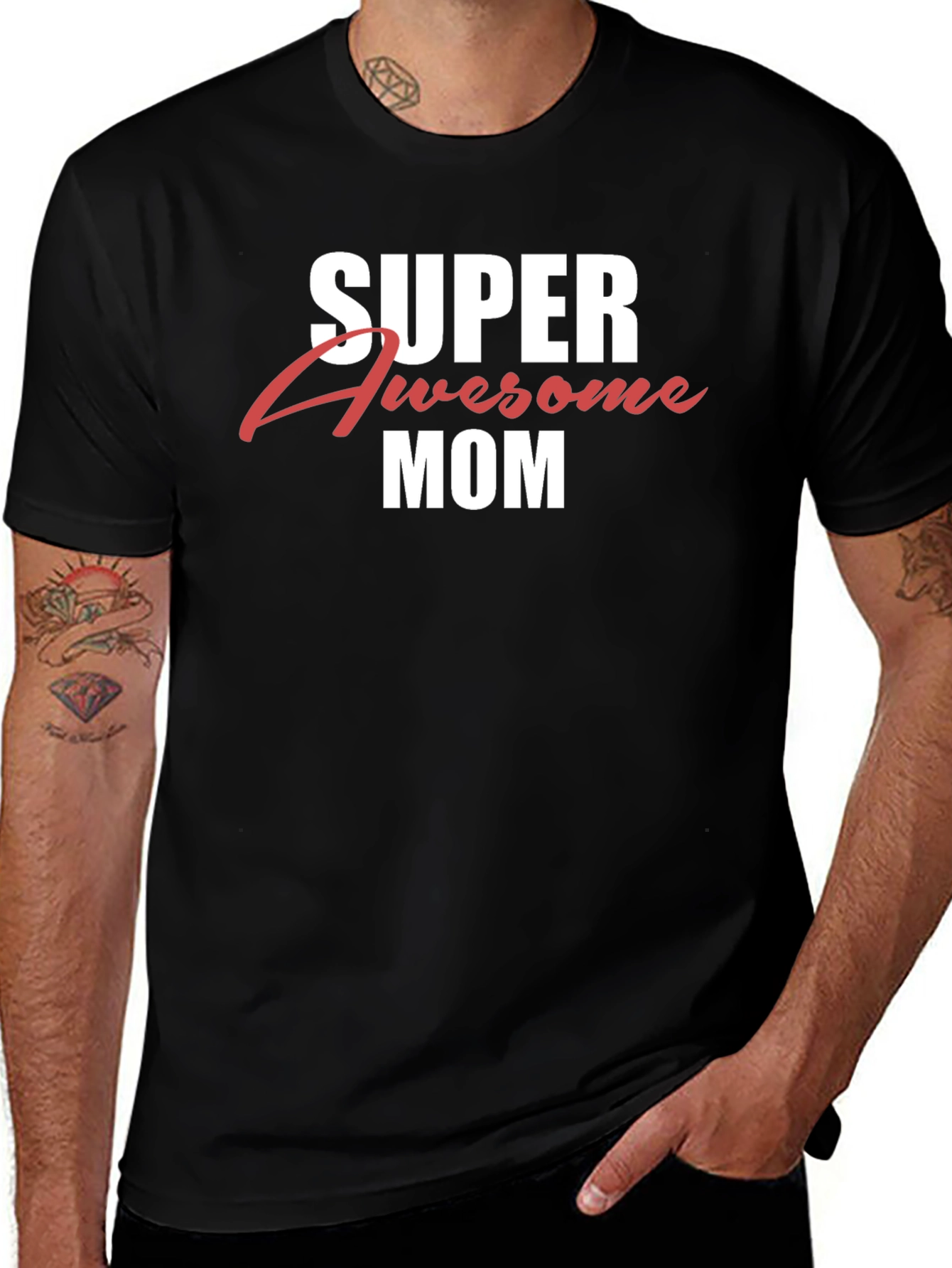 Super Awesome Mom Graphic T-Shirt