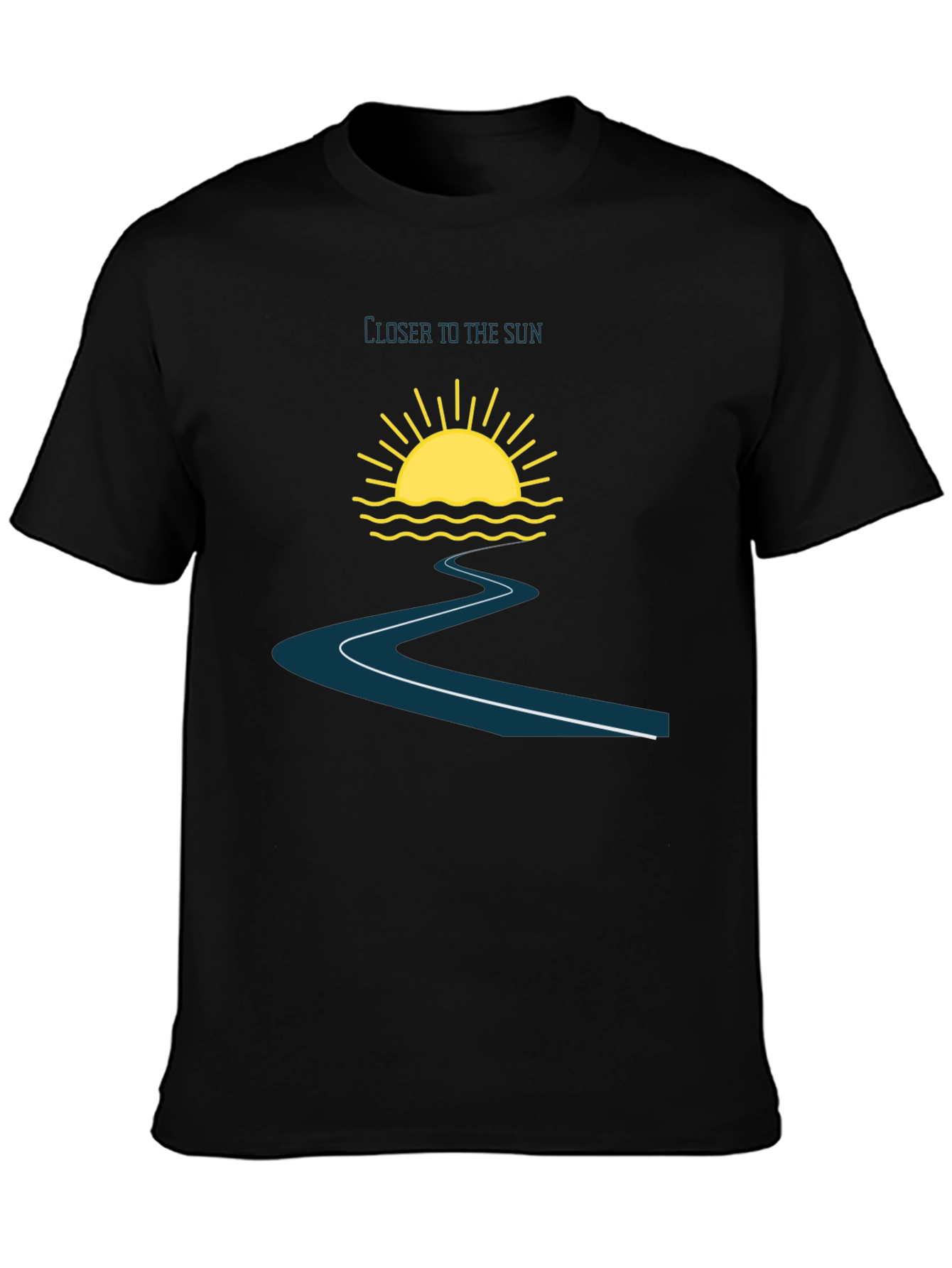 Closer to the Sun Black Graphic Tee