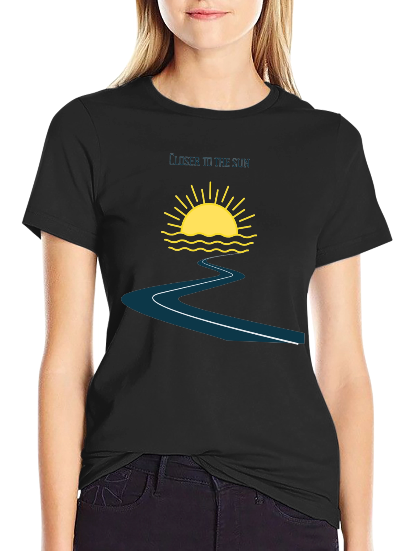 Closer to the Sun Black Graphic Tee