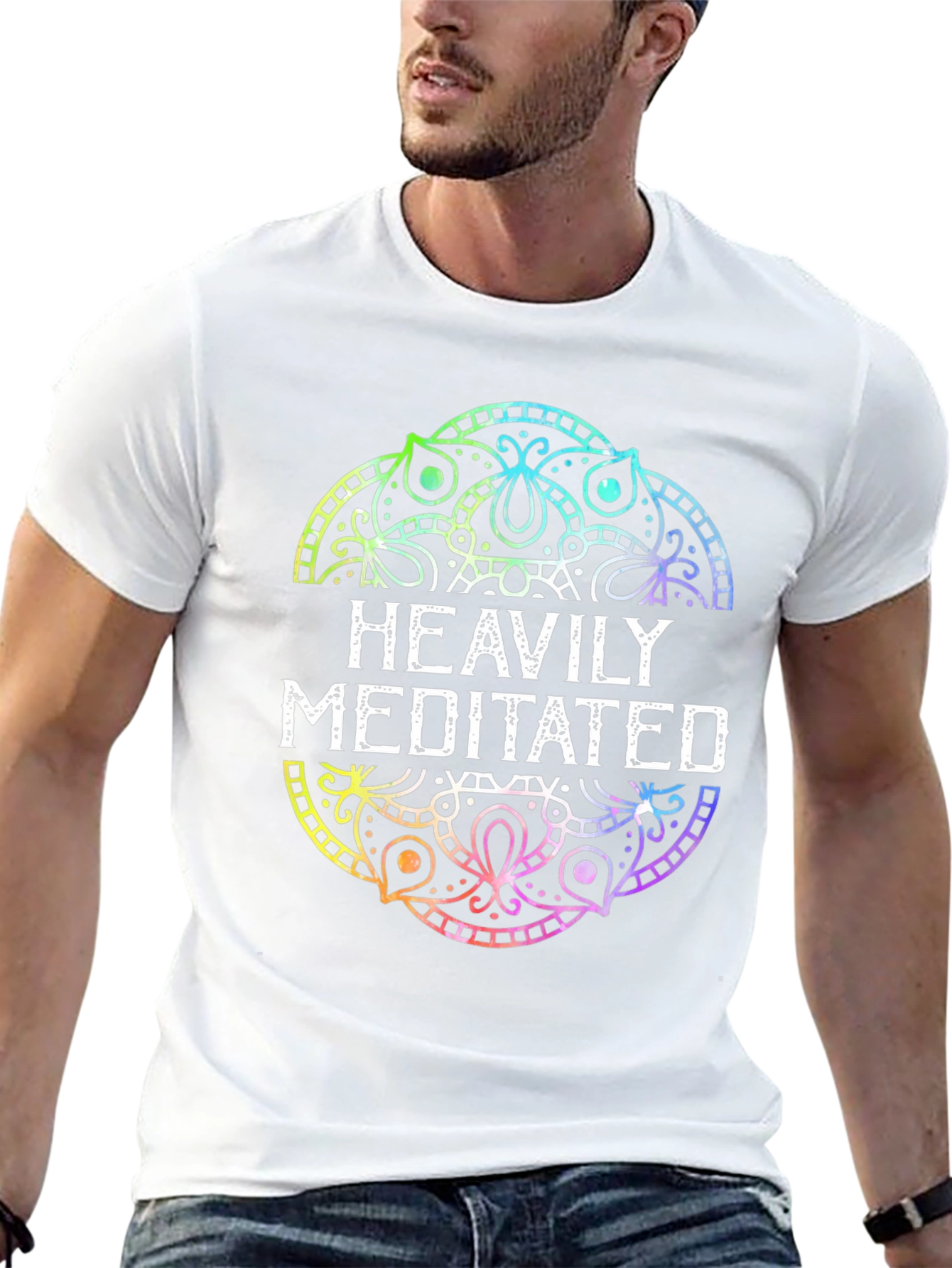 Heavily Meditated Mandala T-Shirt - Black