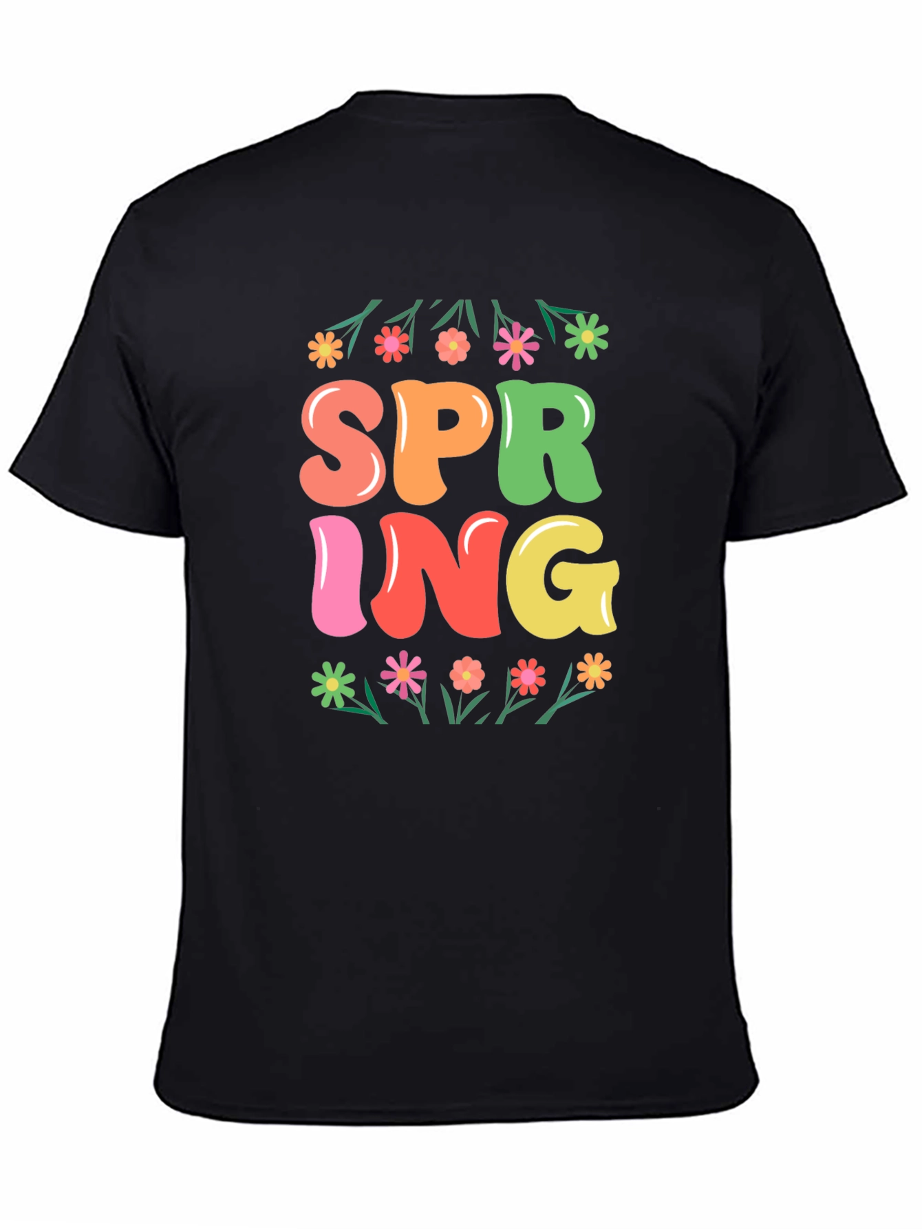 Spring Graphic Tee - Floral Design