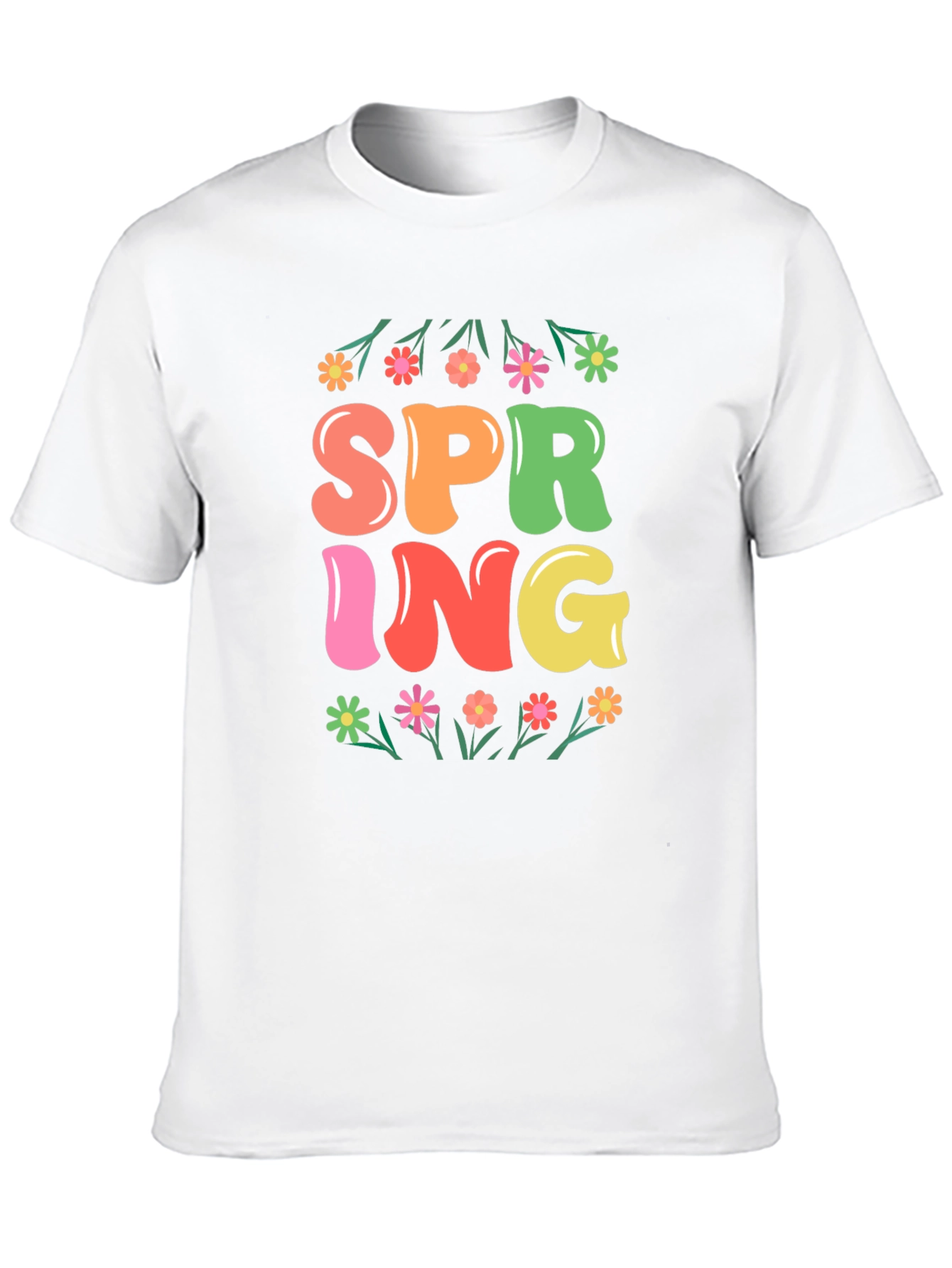 Spring Graphic Tee - Floral Design