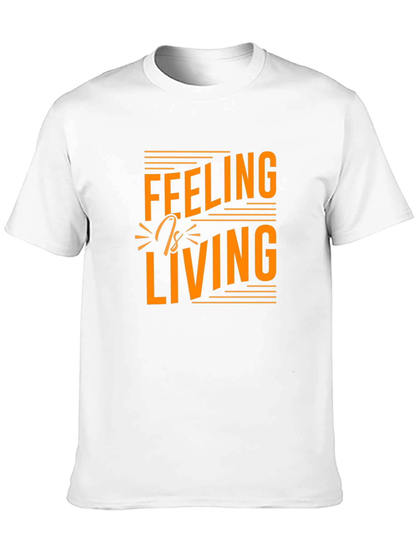 Feeling is Living Graphic Tee - Stylish Black T-Shirt