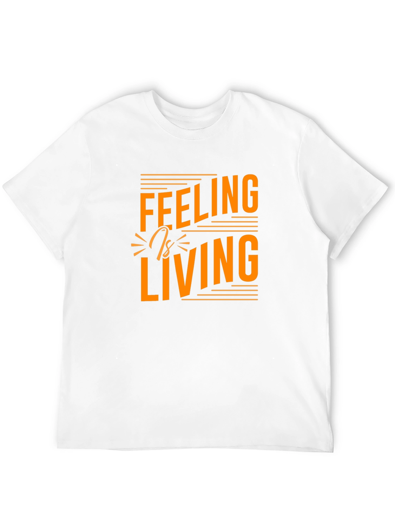 Feeling is Living Graphic Tee - Stylish Black T-Shirt