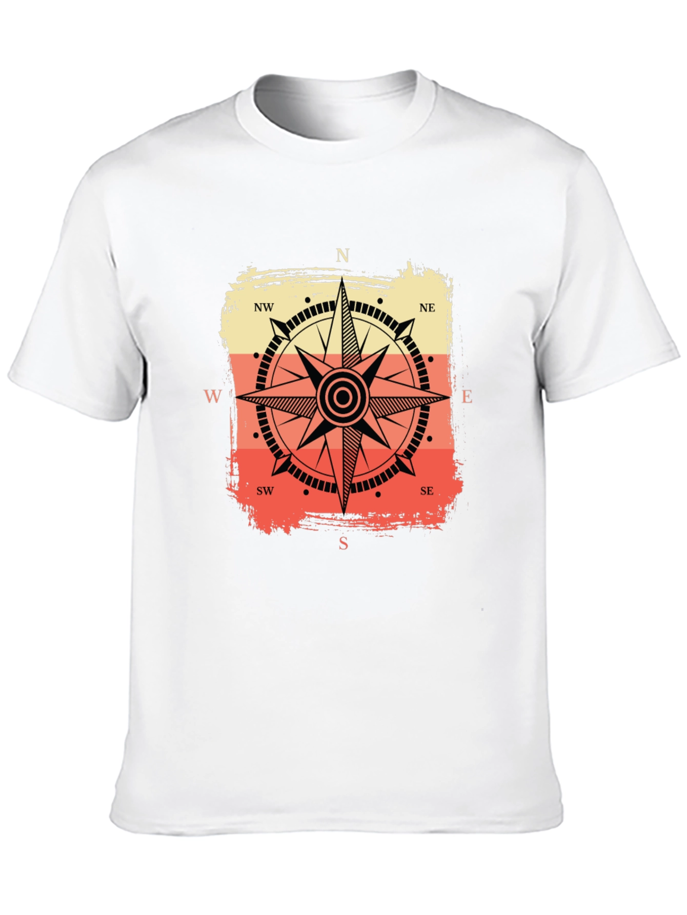 Retro Compass Graphic Tee - Black