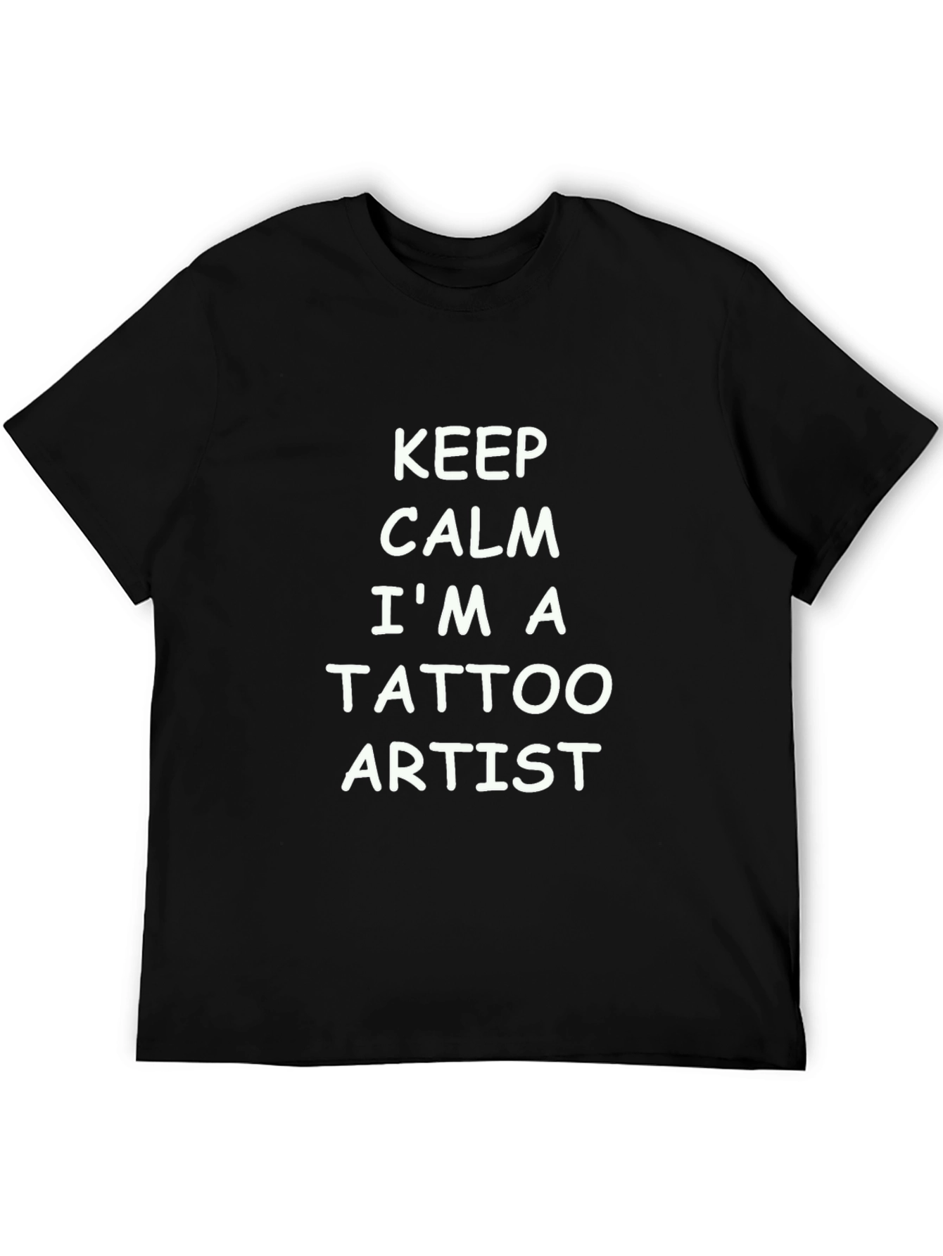 Keep Calm Tattoo Artist Black T-Shirt