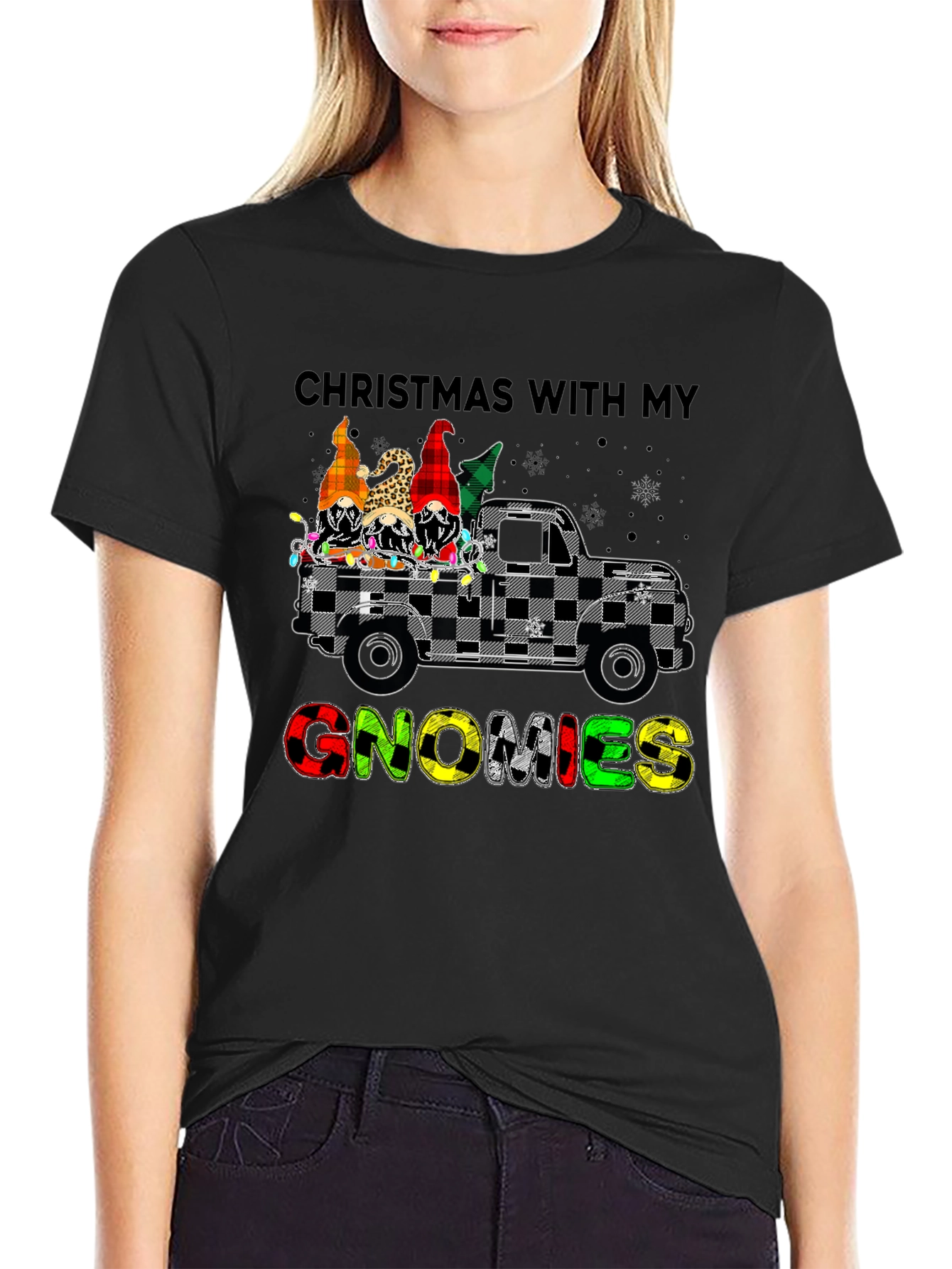 Christmas With My Gnomies Truck T-Shirt