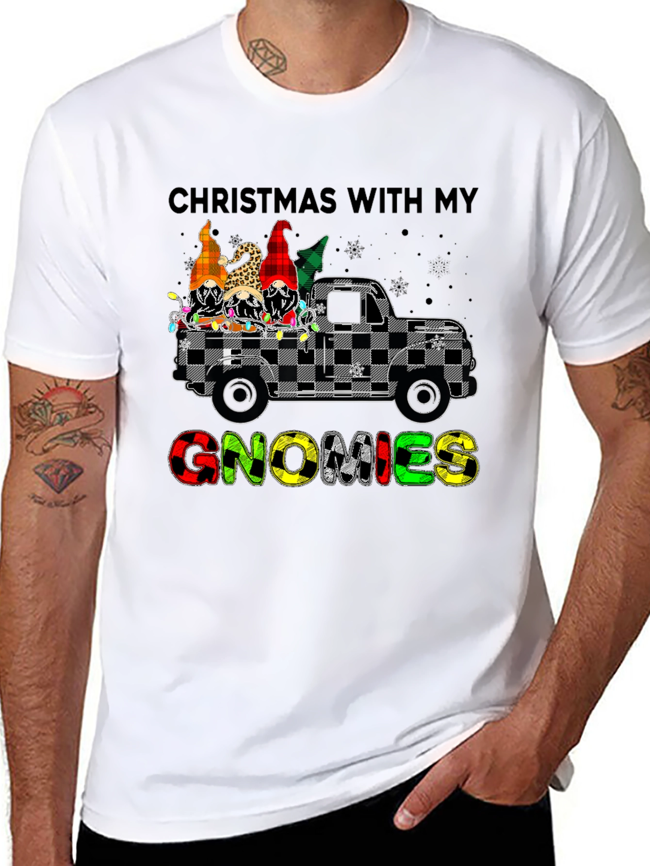 Christmas With My Gnomies Truck T-Shirt